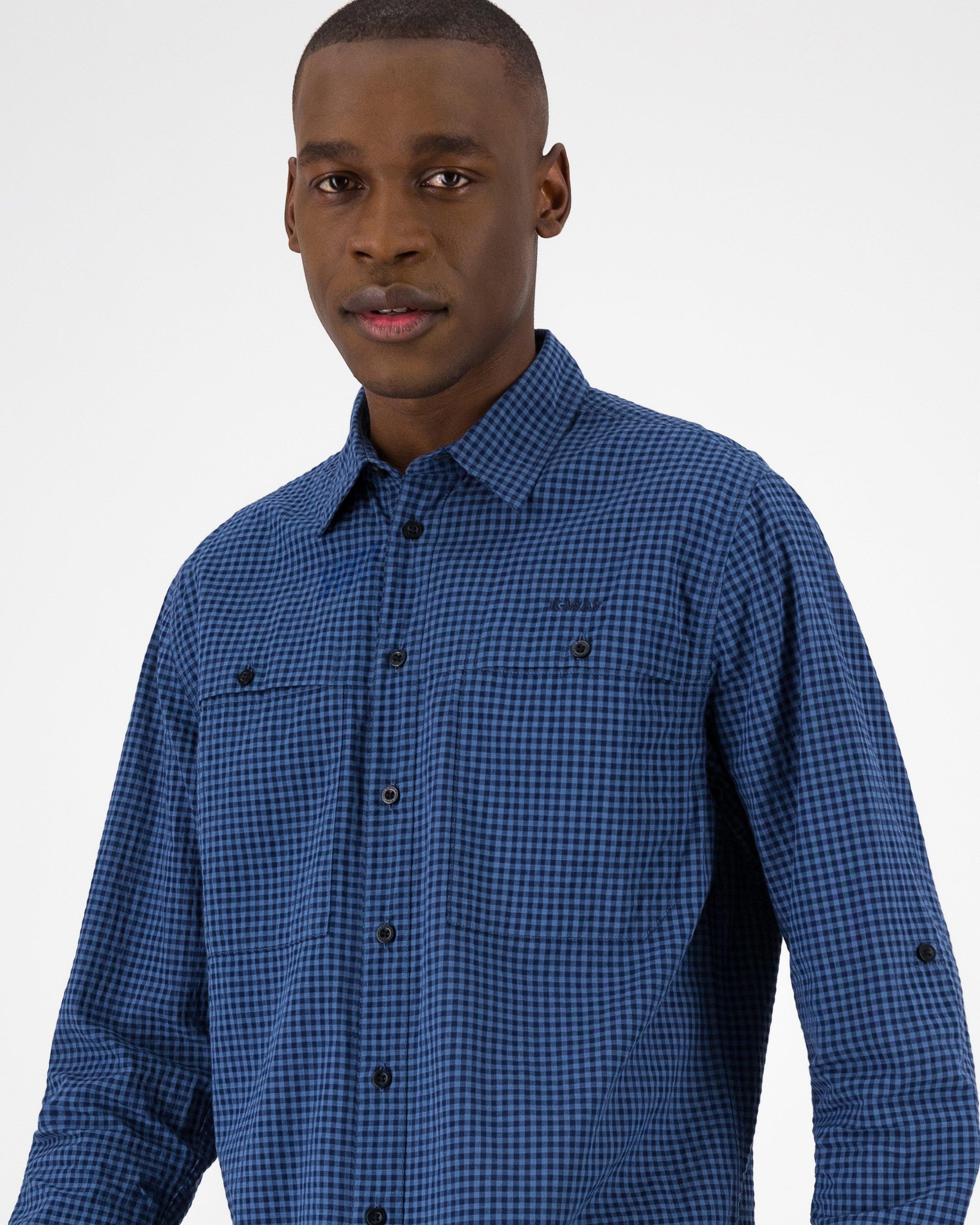 K-Way Elements Men’s ECO Stretch Safari Shirt -  Mid Blue