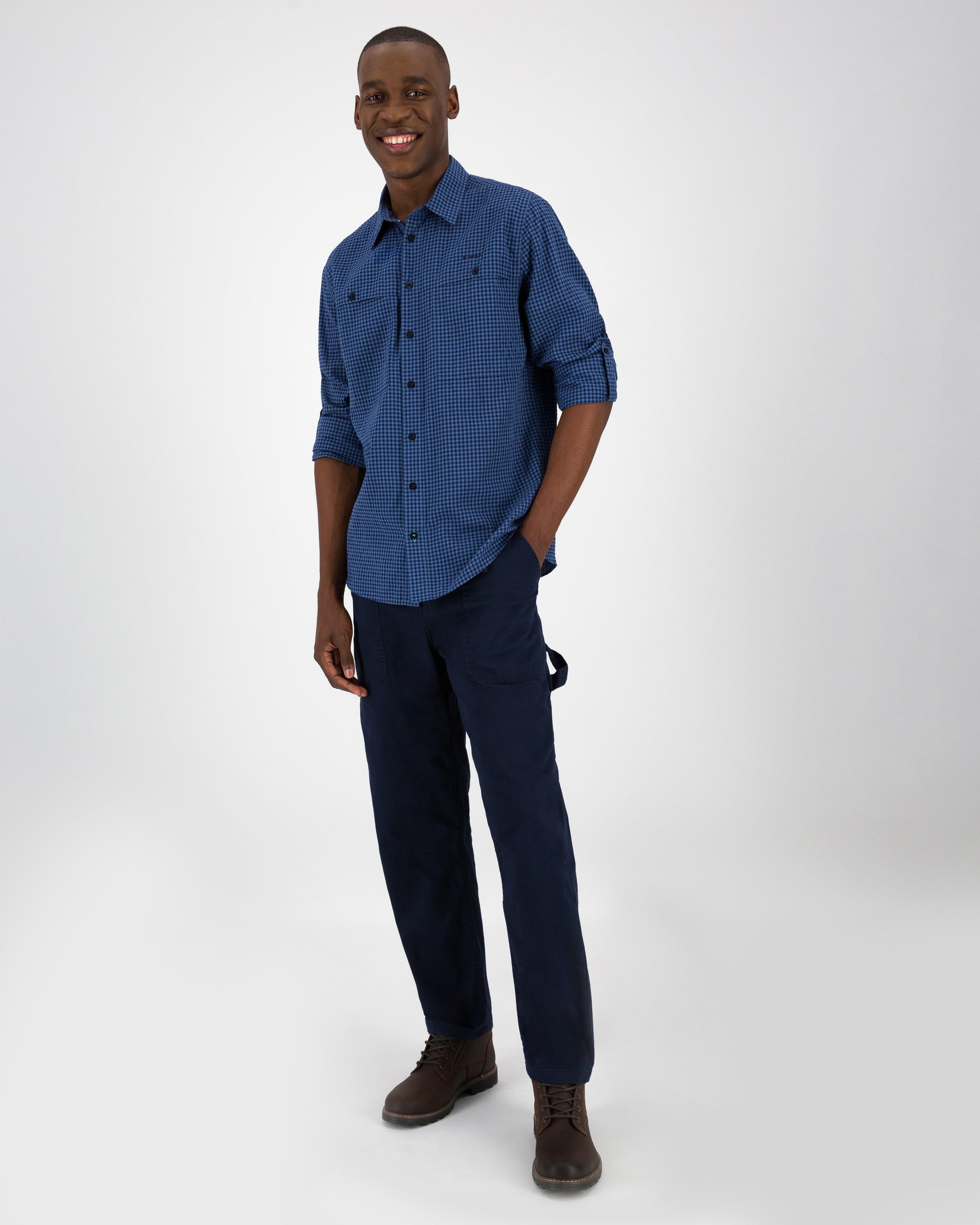 K-Way Elements Men’s ECO Stretch Safari Shirt -  Mid Blue