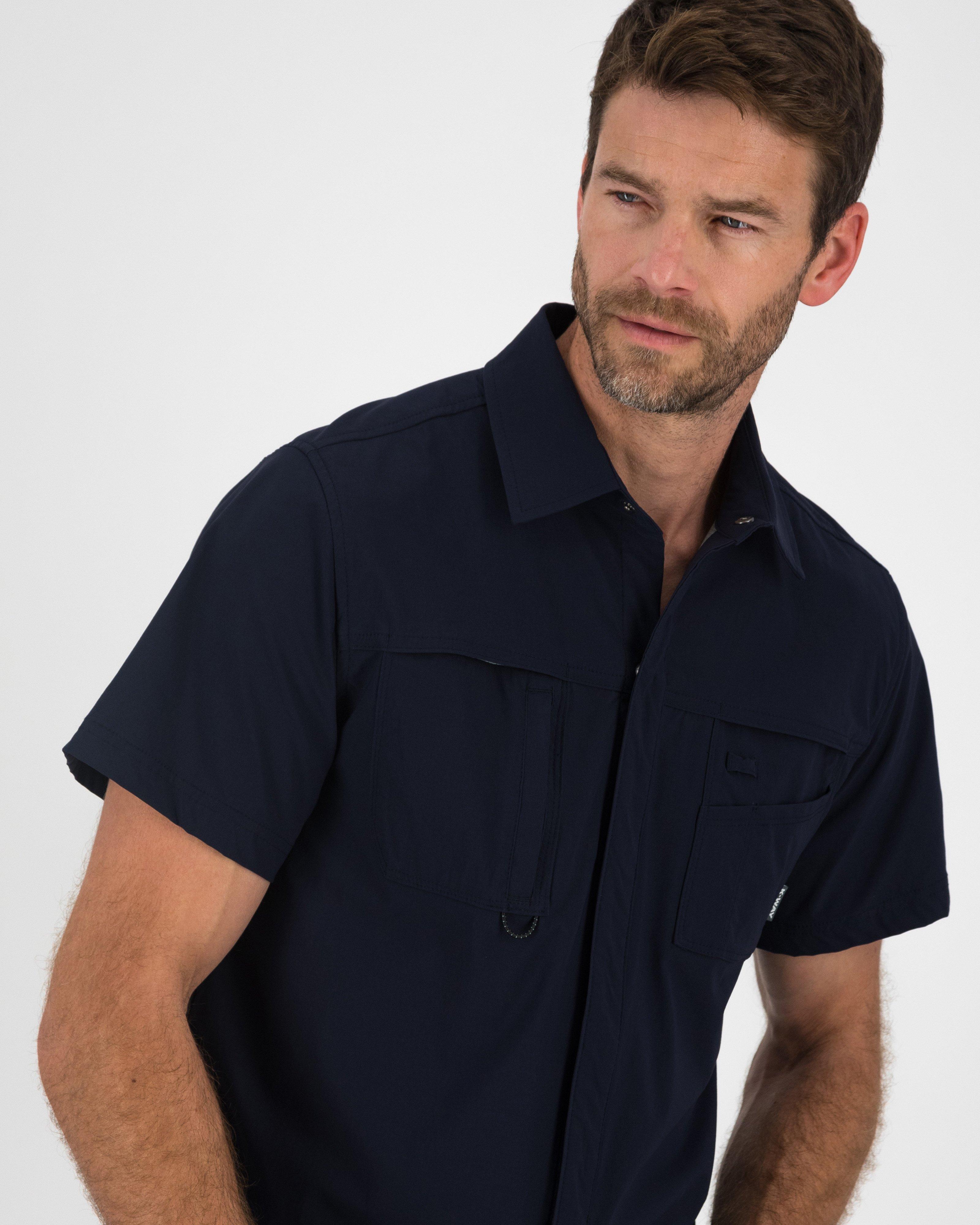 K-Way Elements Men’s Safari Lightweight Trek Shirt -  Navy