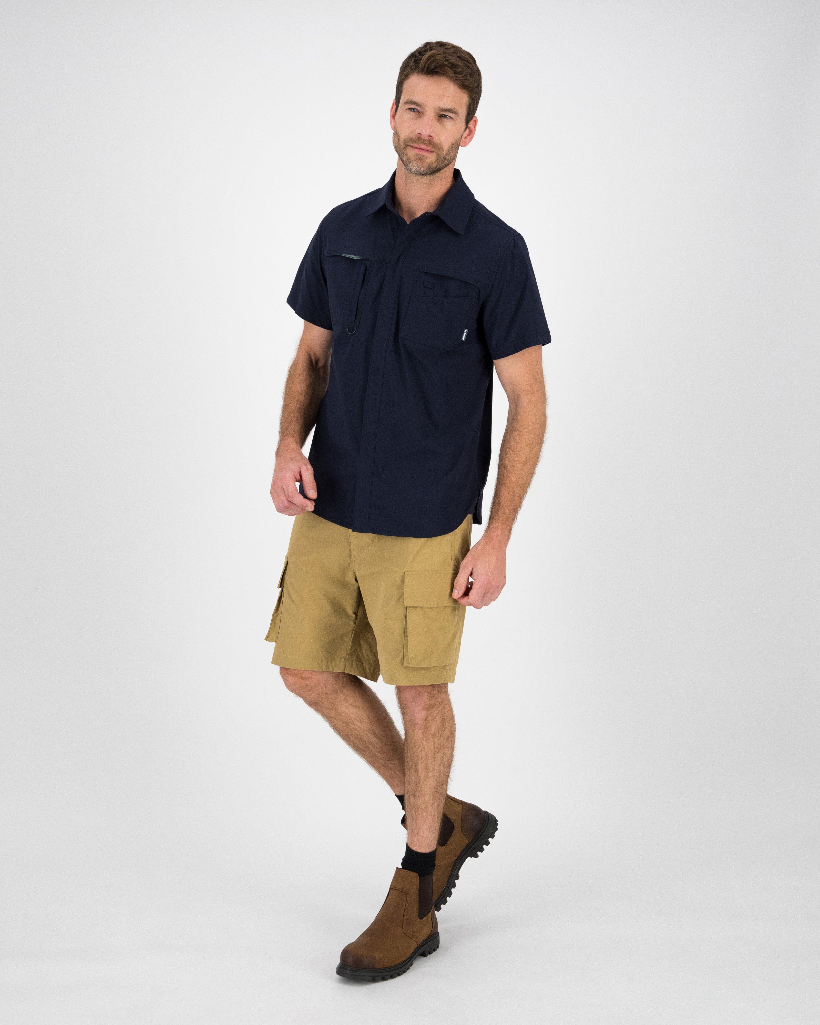 K-Way Elements Men’s Safari Lightweight Trek Shirt -  Navy