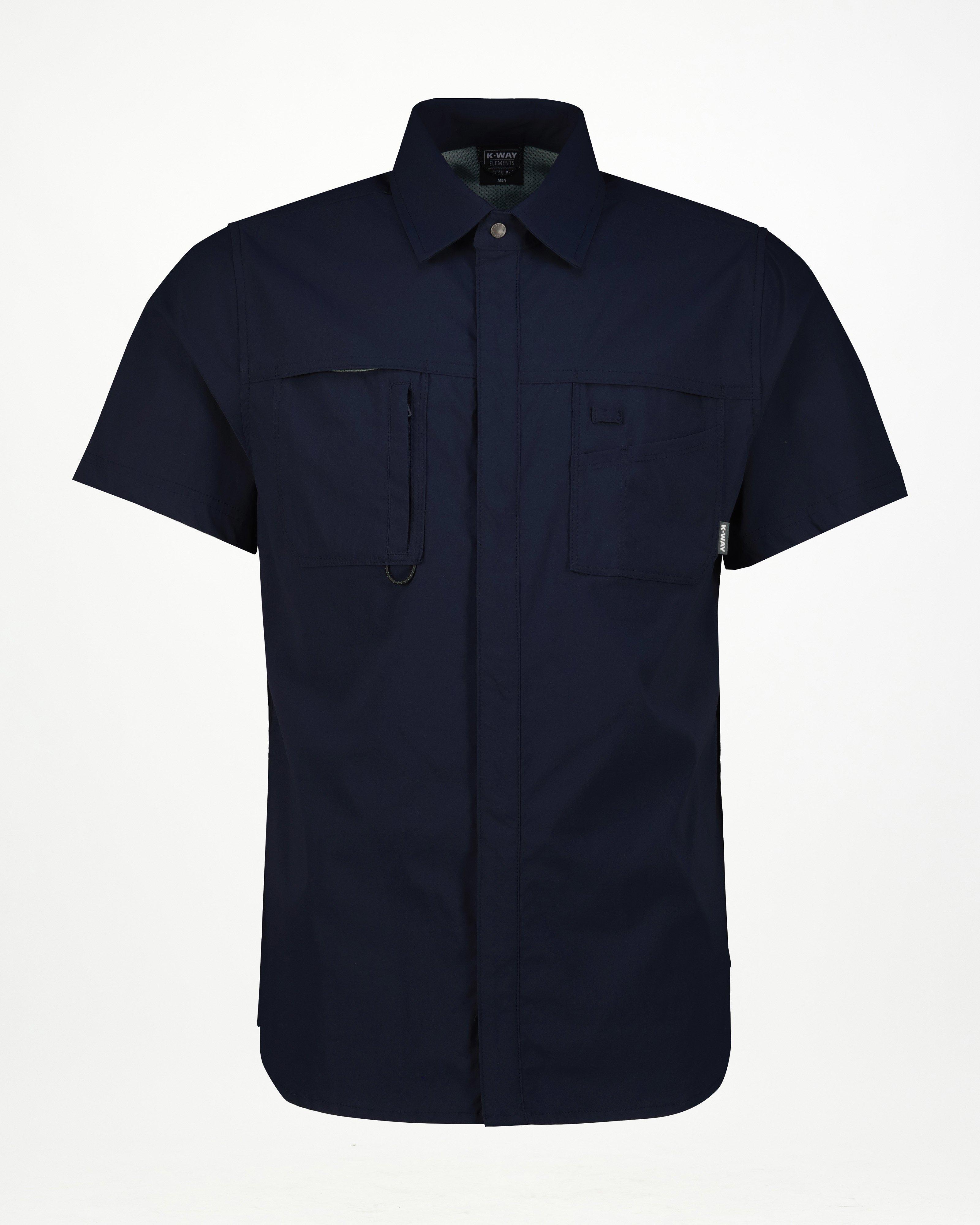 K-Way Elements Men’s Safari Lightweight Trek Shirt -  Navy