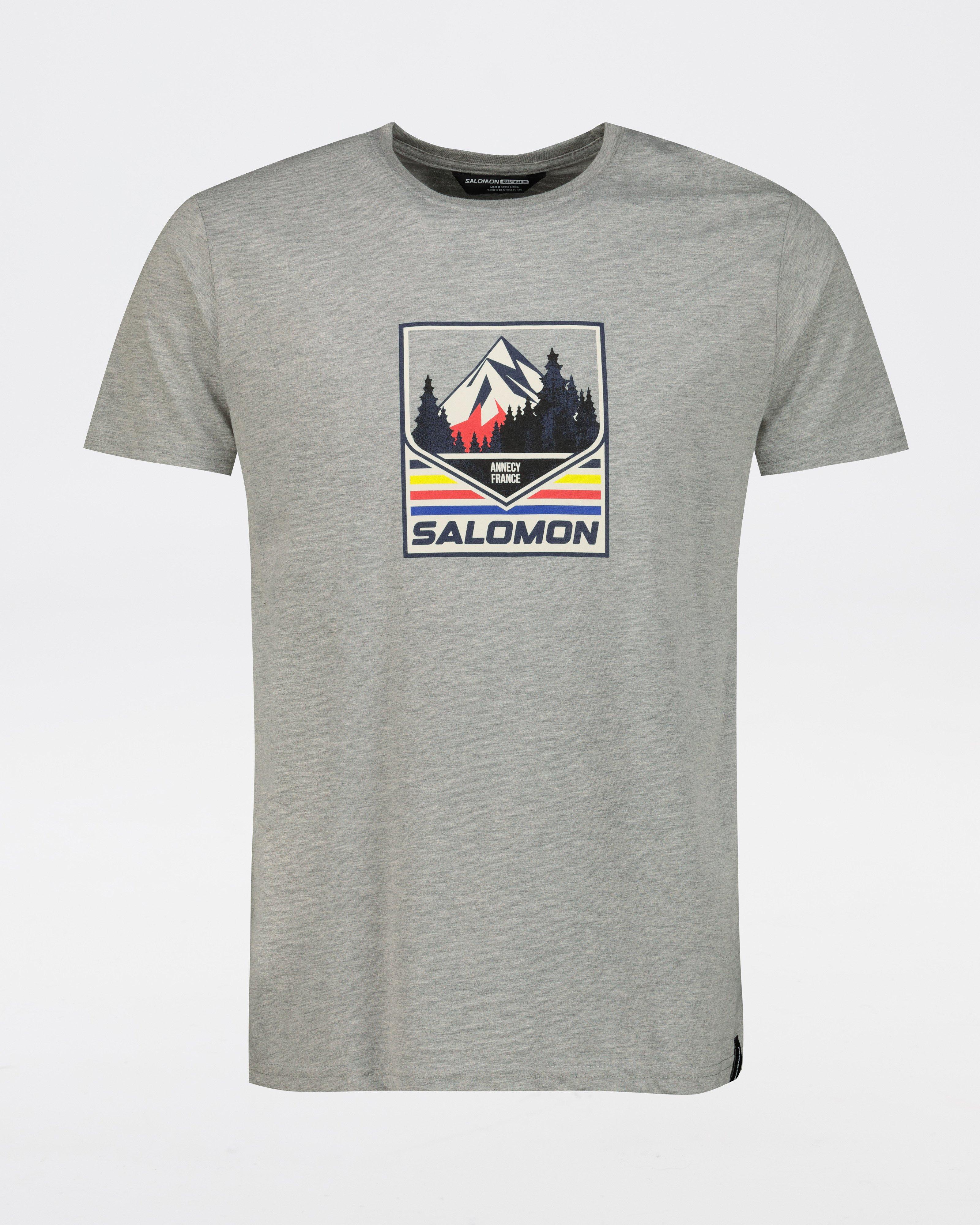 Salomon Men’s Vintage Short Sleeve T-shirt -  Grey