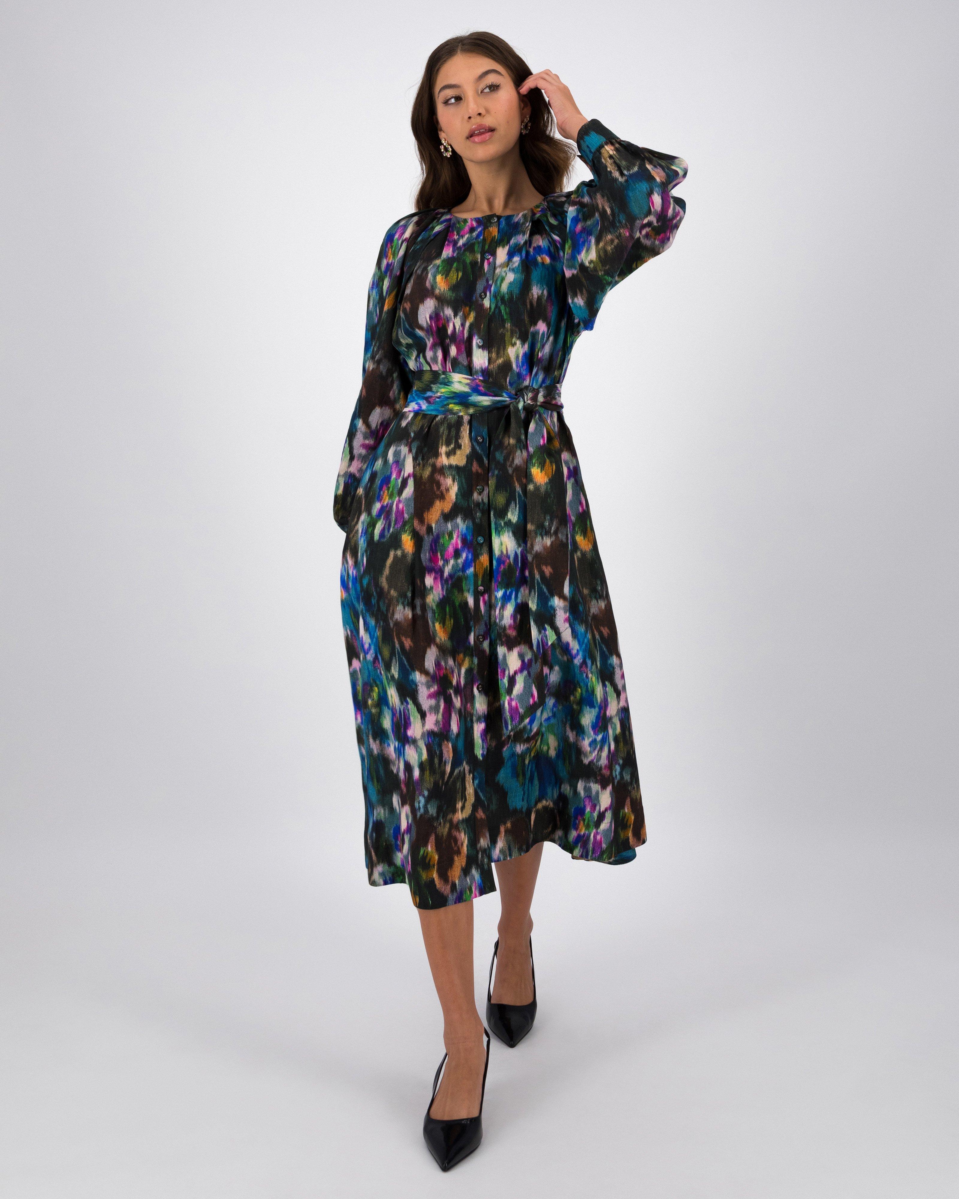 Eleanor Printed Dress -  Blue