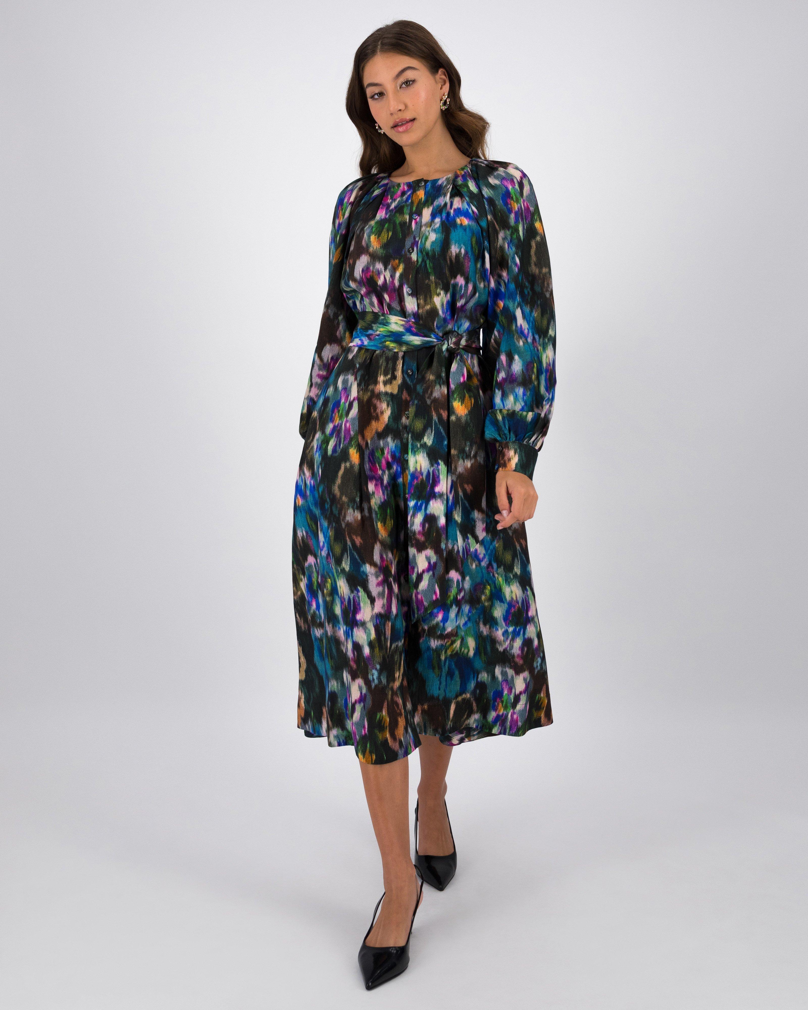 Eleanor Printed Dress -  Blue