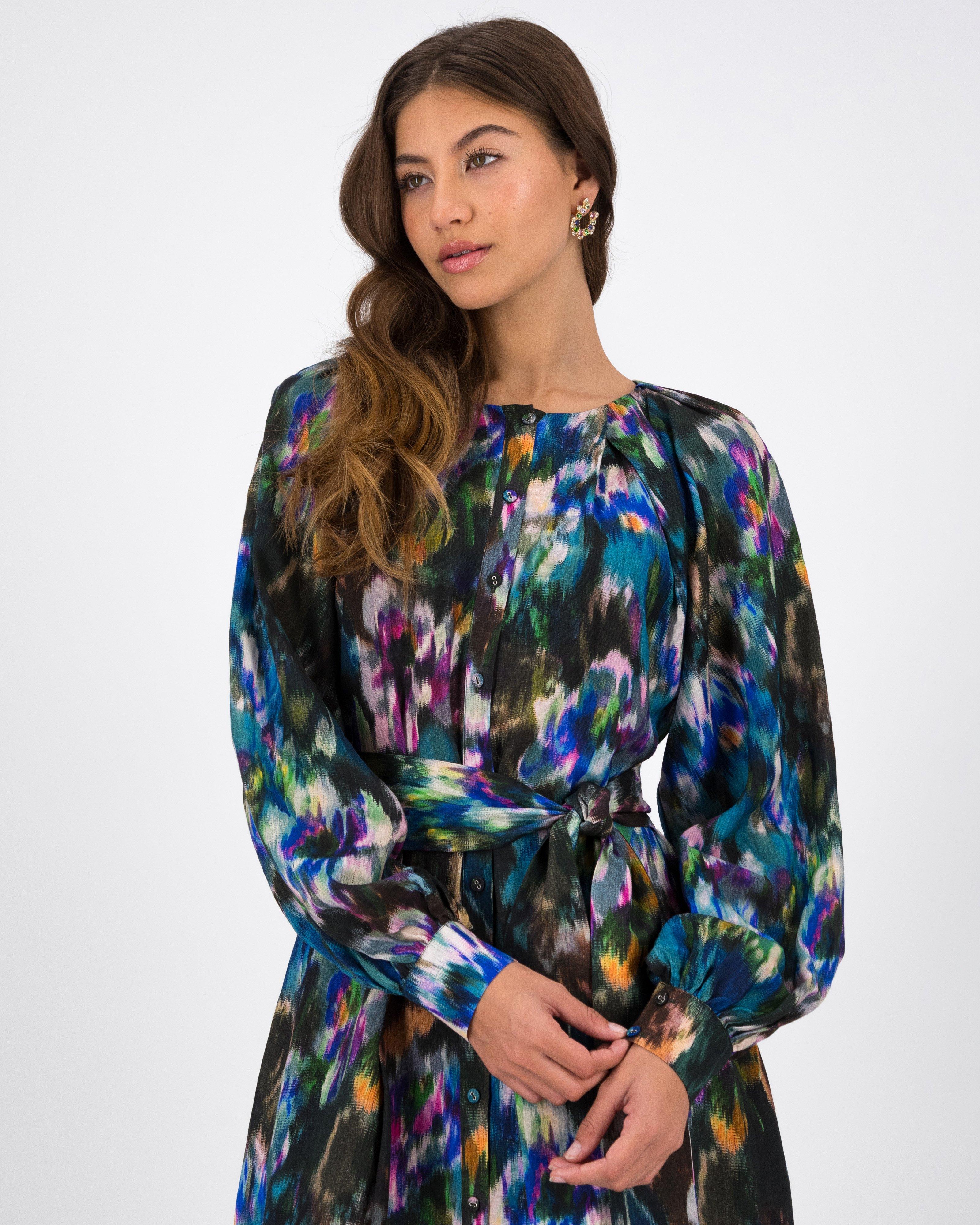 Eleanor Printed Dress -  Blue