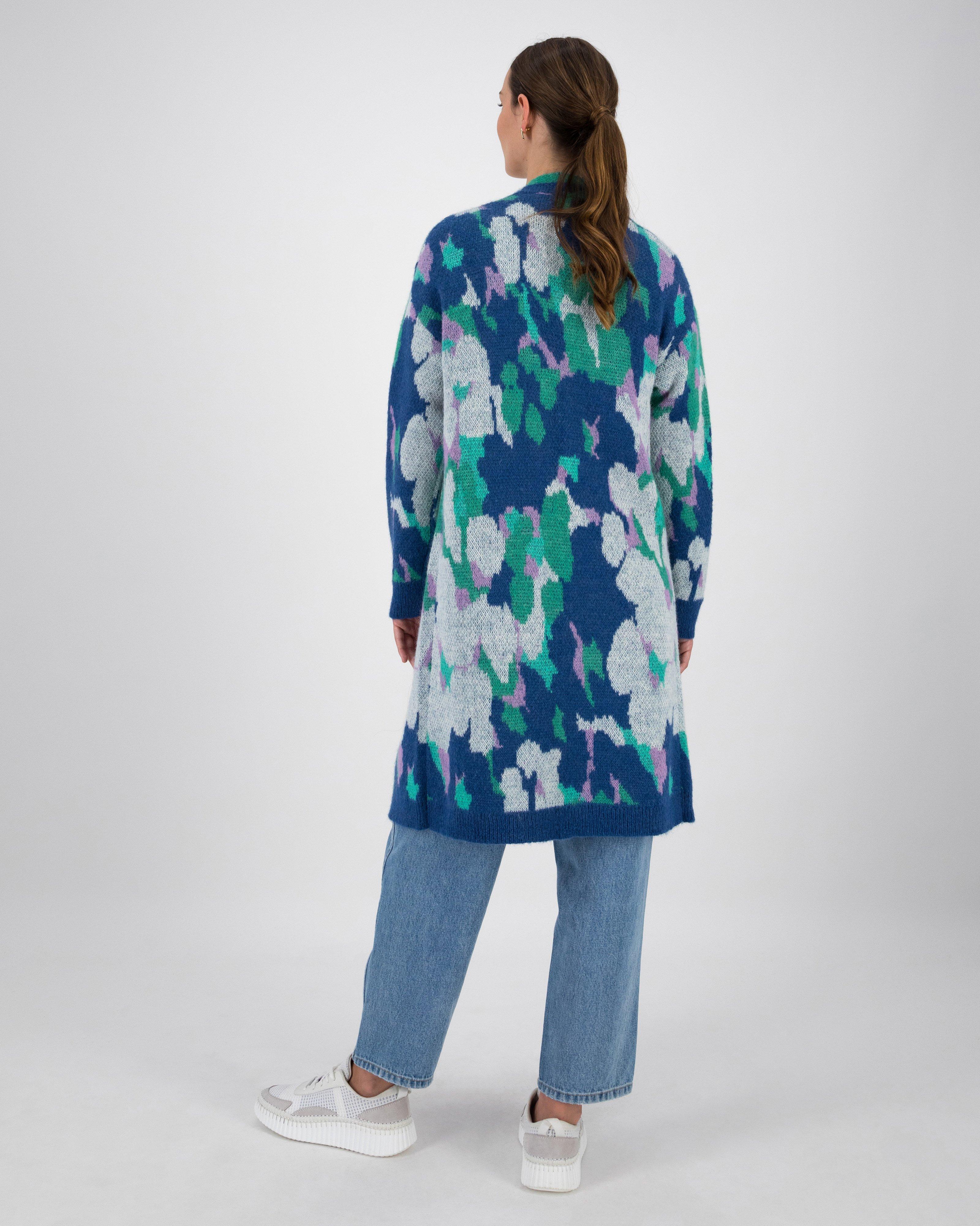Cicily Intarsia Kimono -  Blue