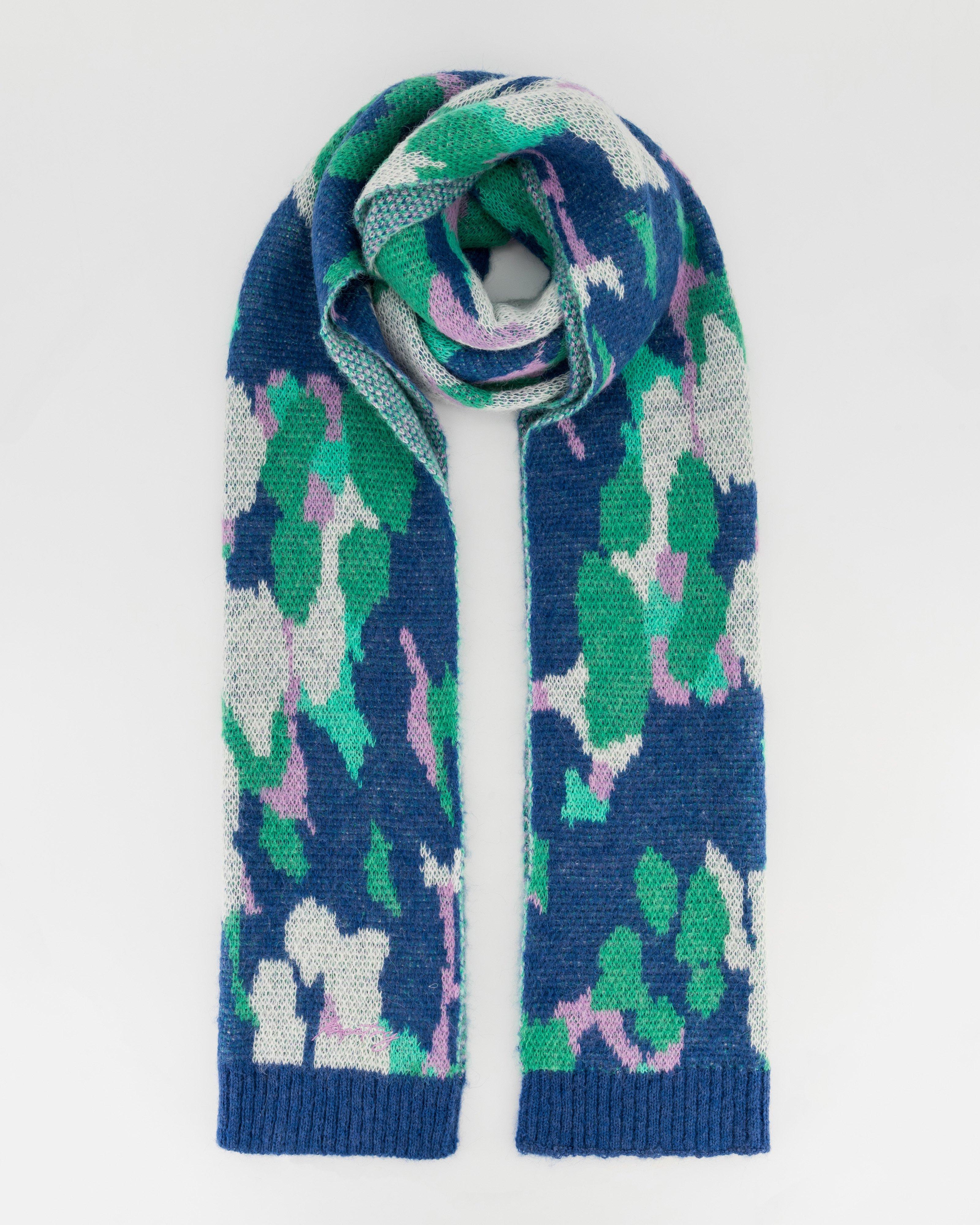 Gretchen Intarsia Scarf -  Blue