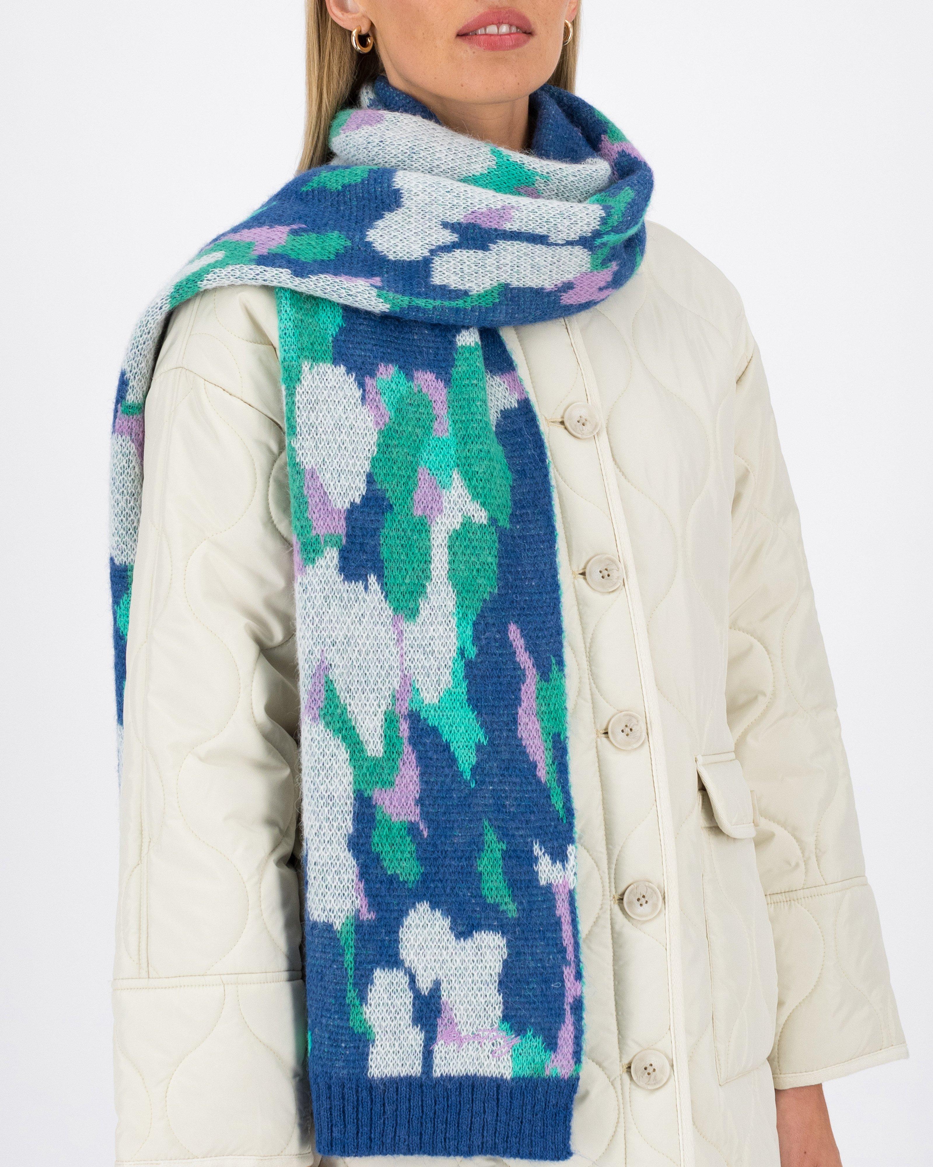 Gretchen Intarsia Scarf -  Blue