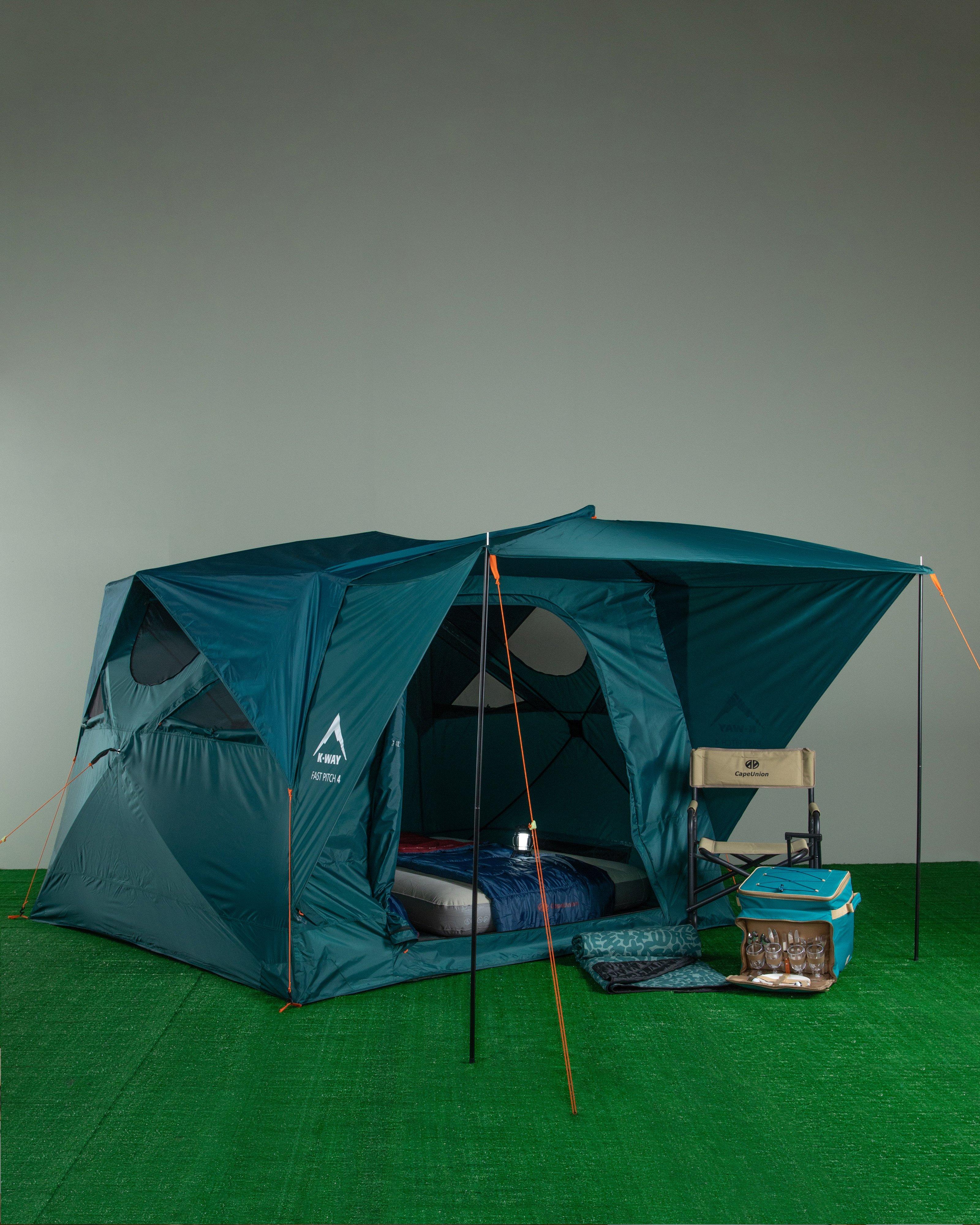 K-Way Fast-Pitch 4-Person Tent  -  Blue