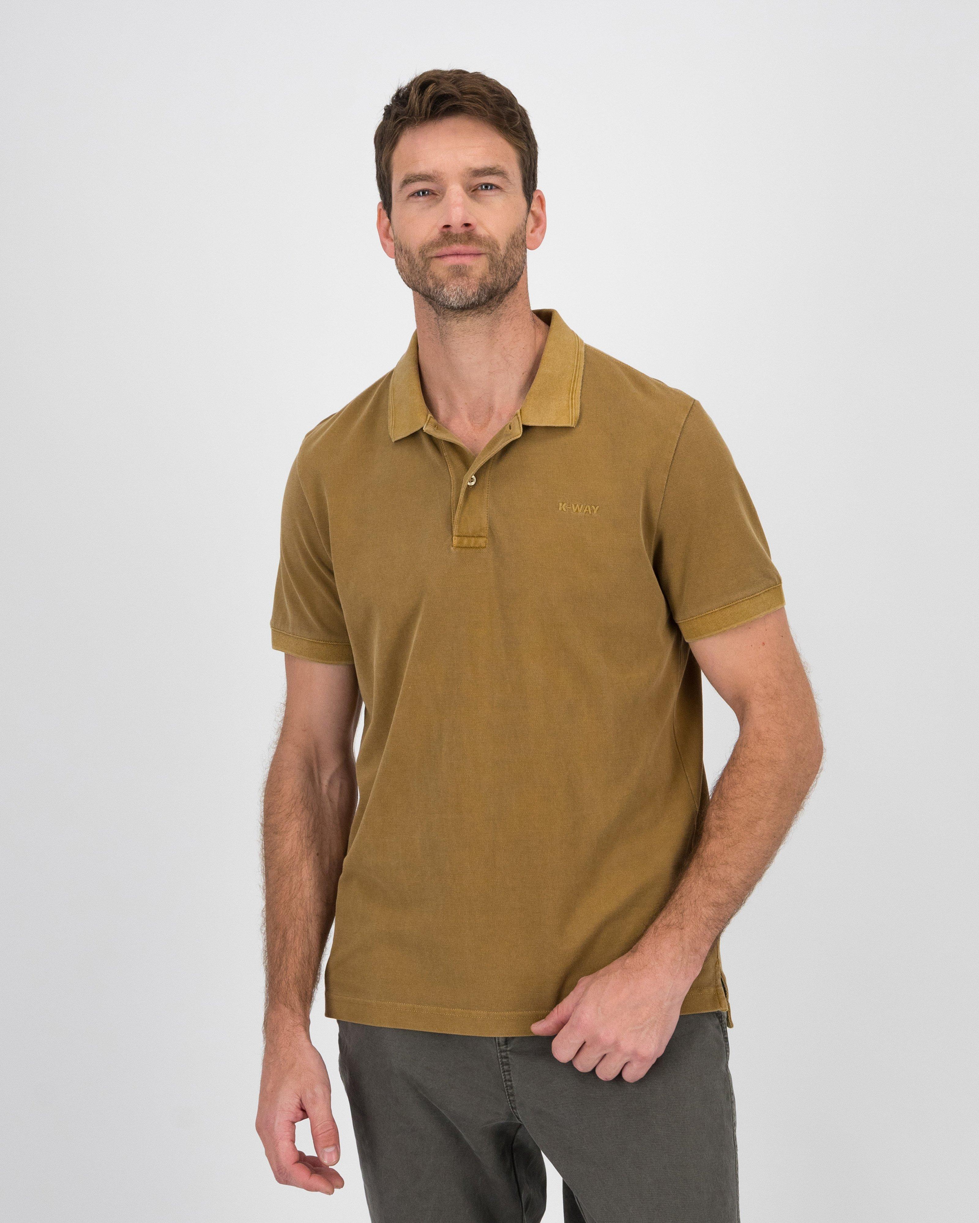 K-Way Elements Men's Hank Washed Work Wear Golfer -  Brown