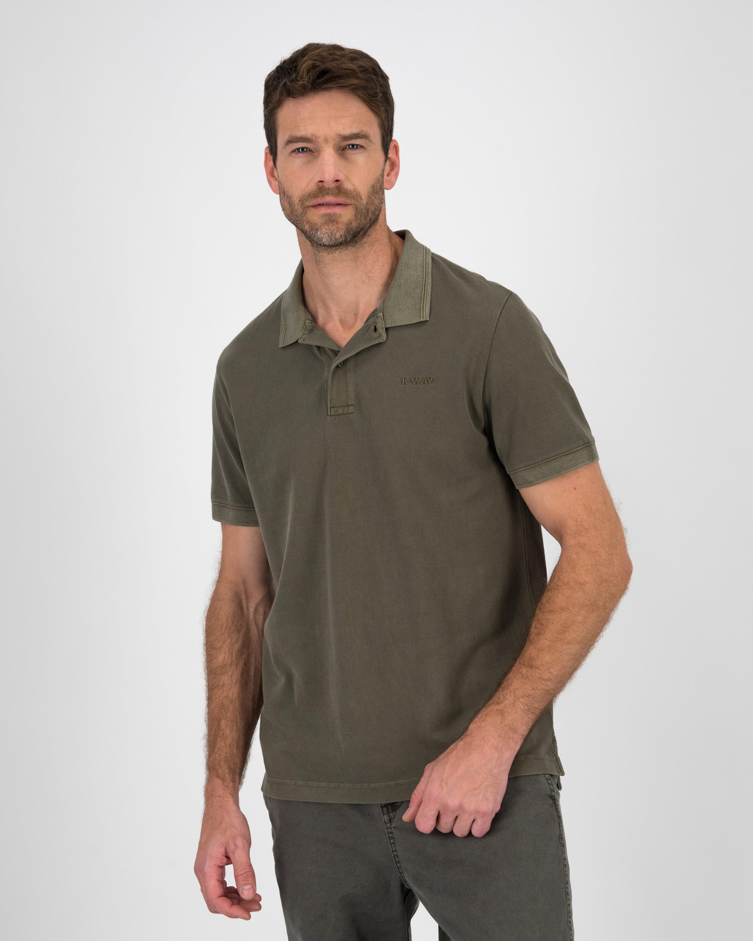 K-Way Elements Men's Hank Washed Work Wear Golfer -  Fatigue