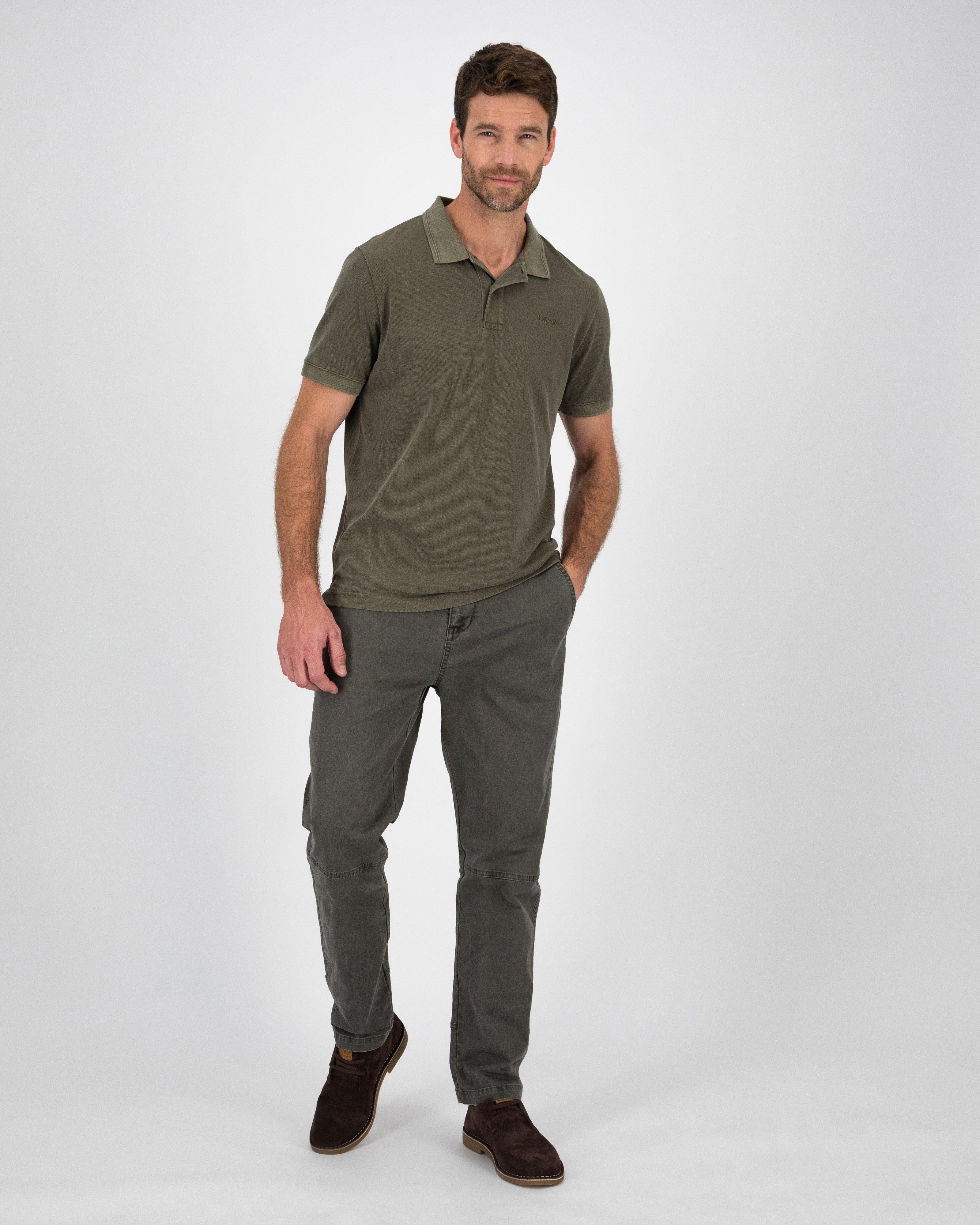 K-Way Elements Men's Hank Washed Work Wear Golfer -  Fatigue