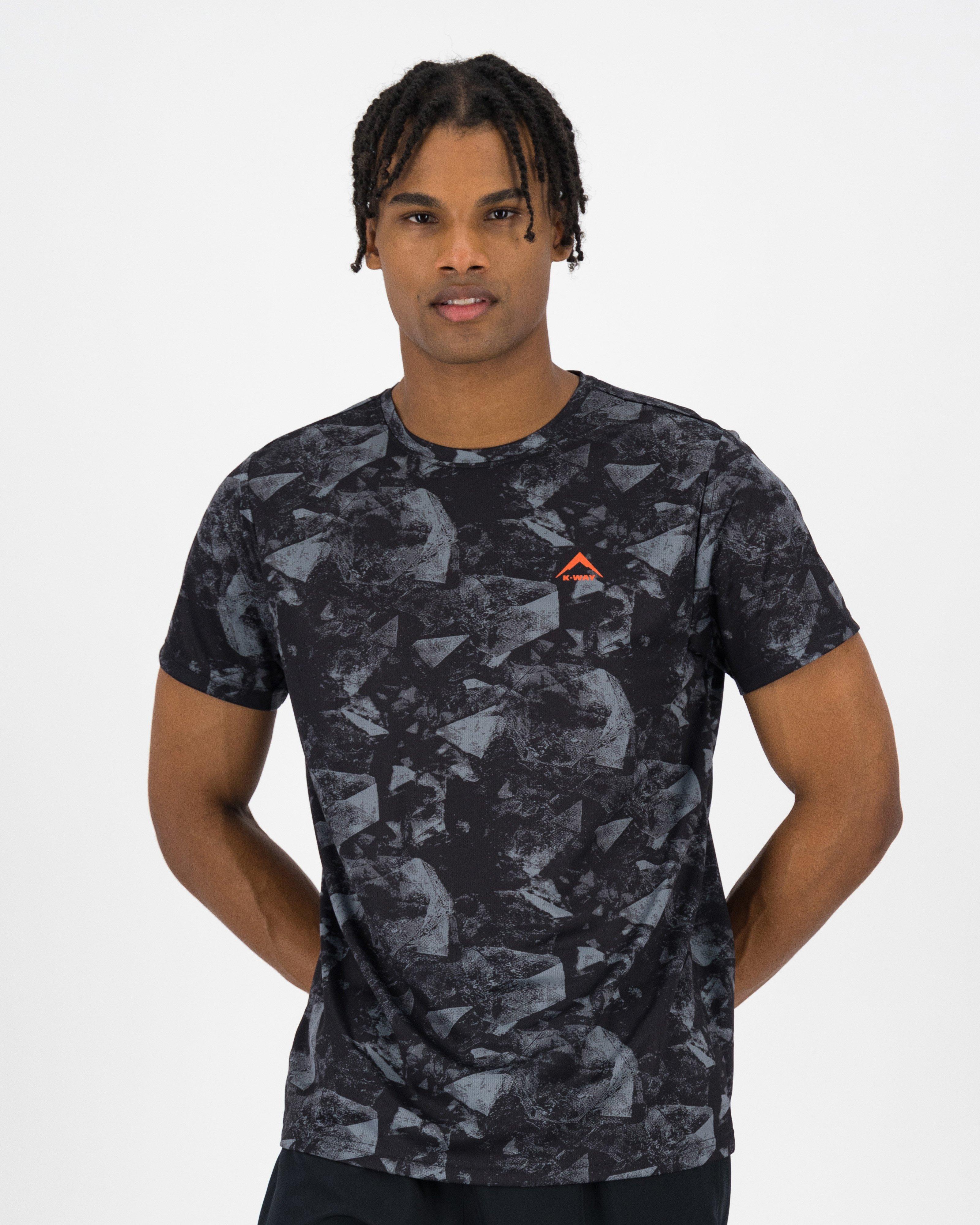 K-Way Pulse Men’s Basic Printed Tech T-shirt -  Assorted