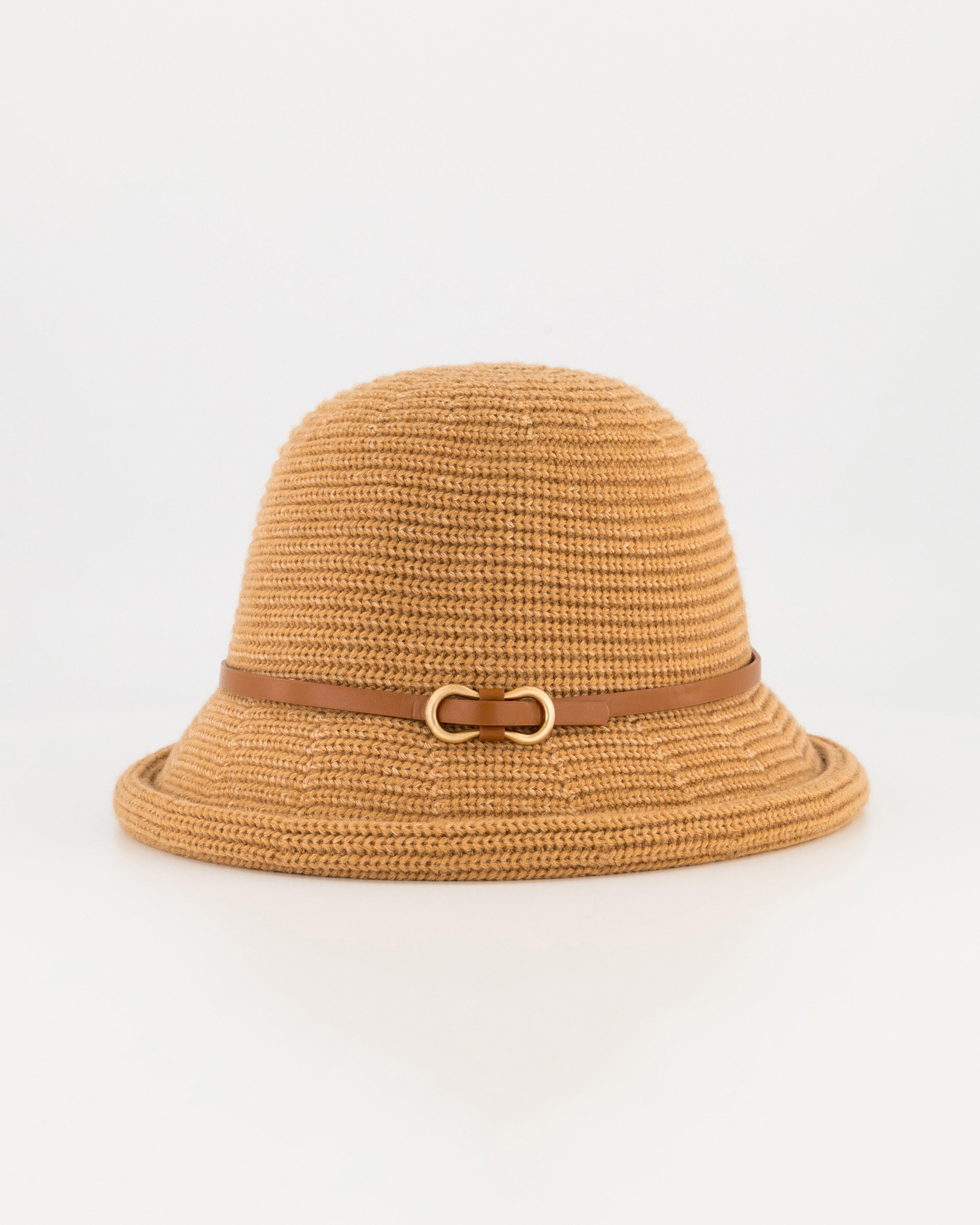 Knitted Bucket Hat -  Taupe