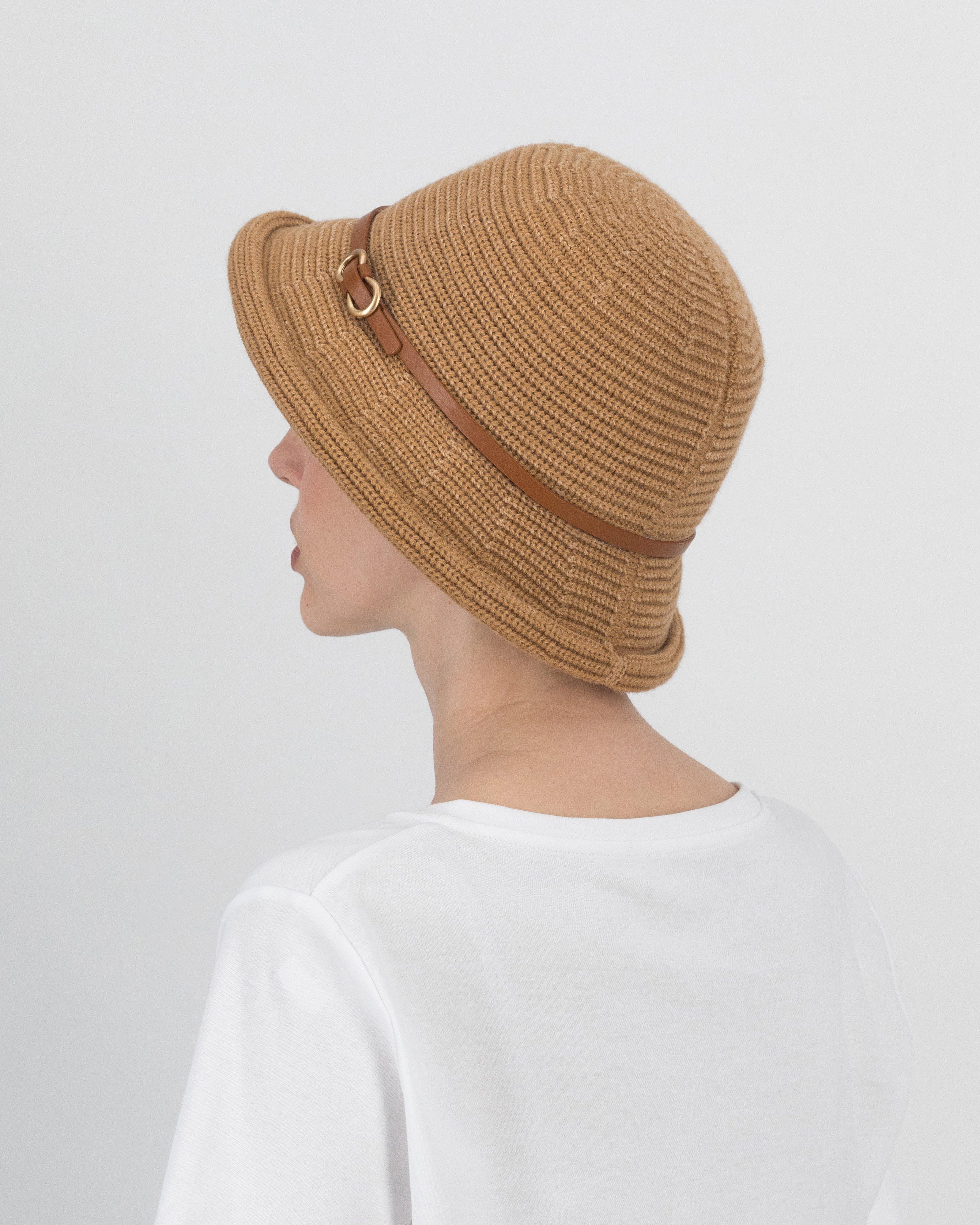 Knitted Bucket Hat -  Taupe