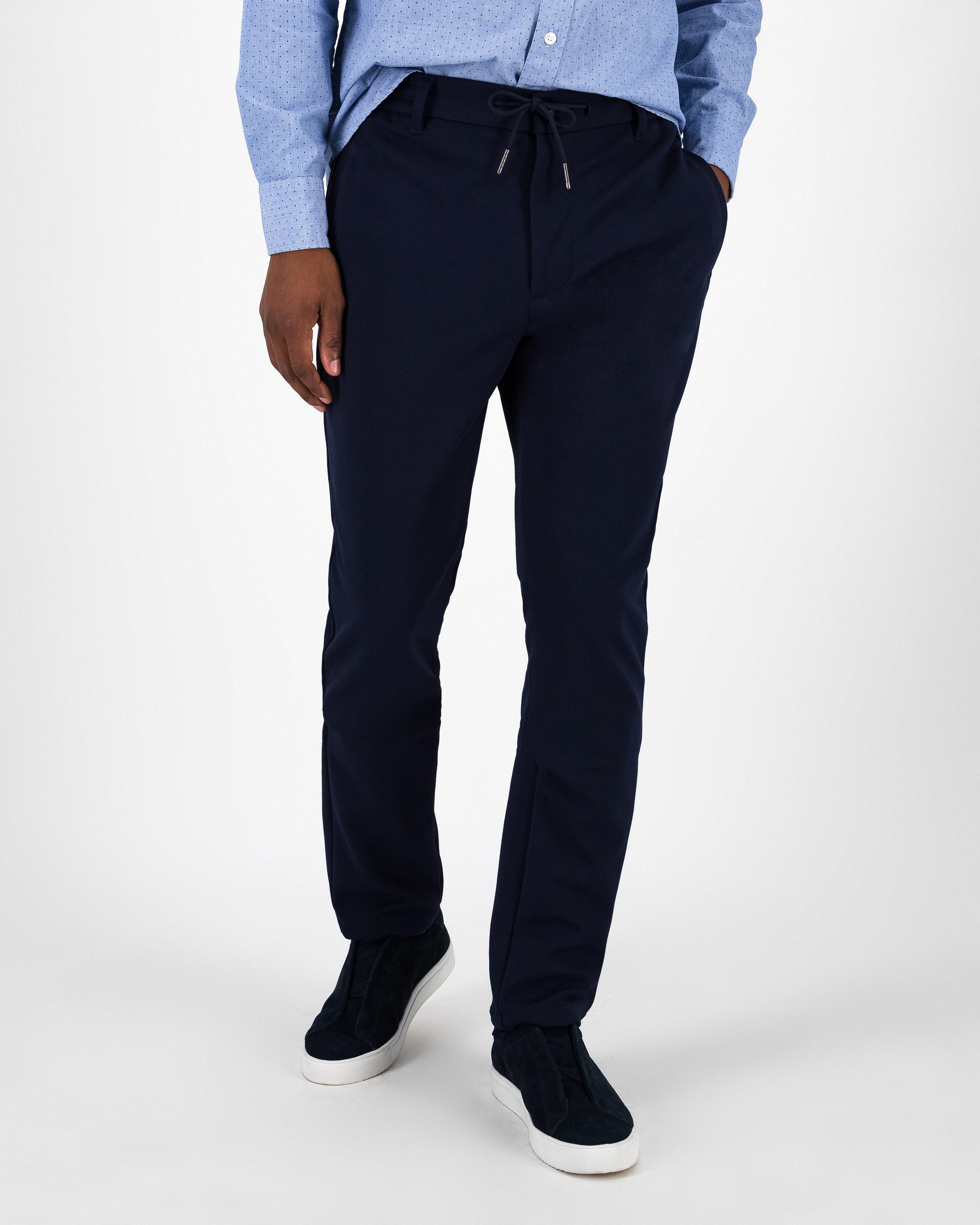 Men’s Chester Slim Fit Knit Trousers  -  Navy