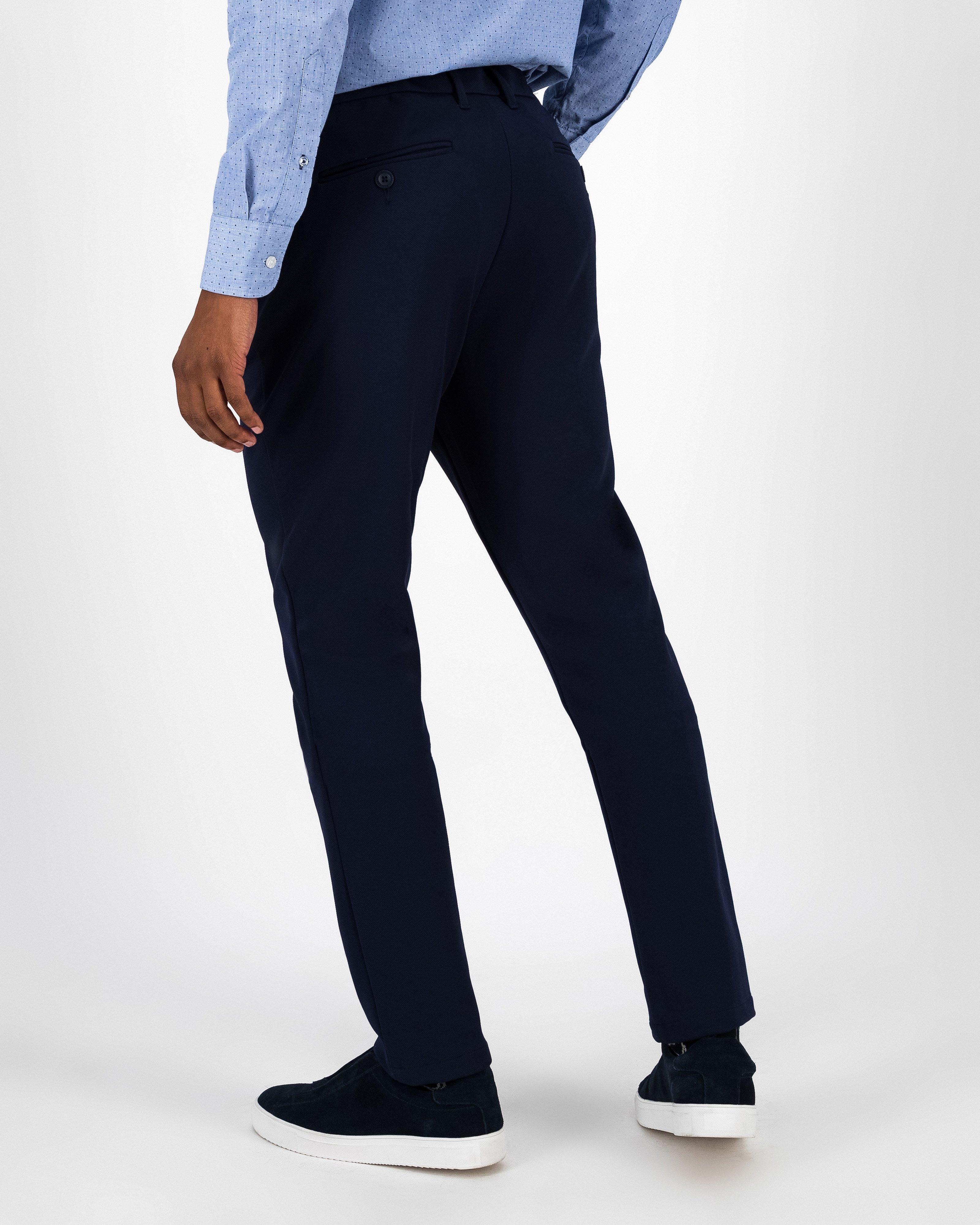 Men’s Chester Slim Fit Knit Trousers  -  Navy