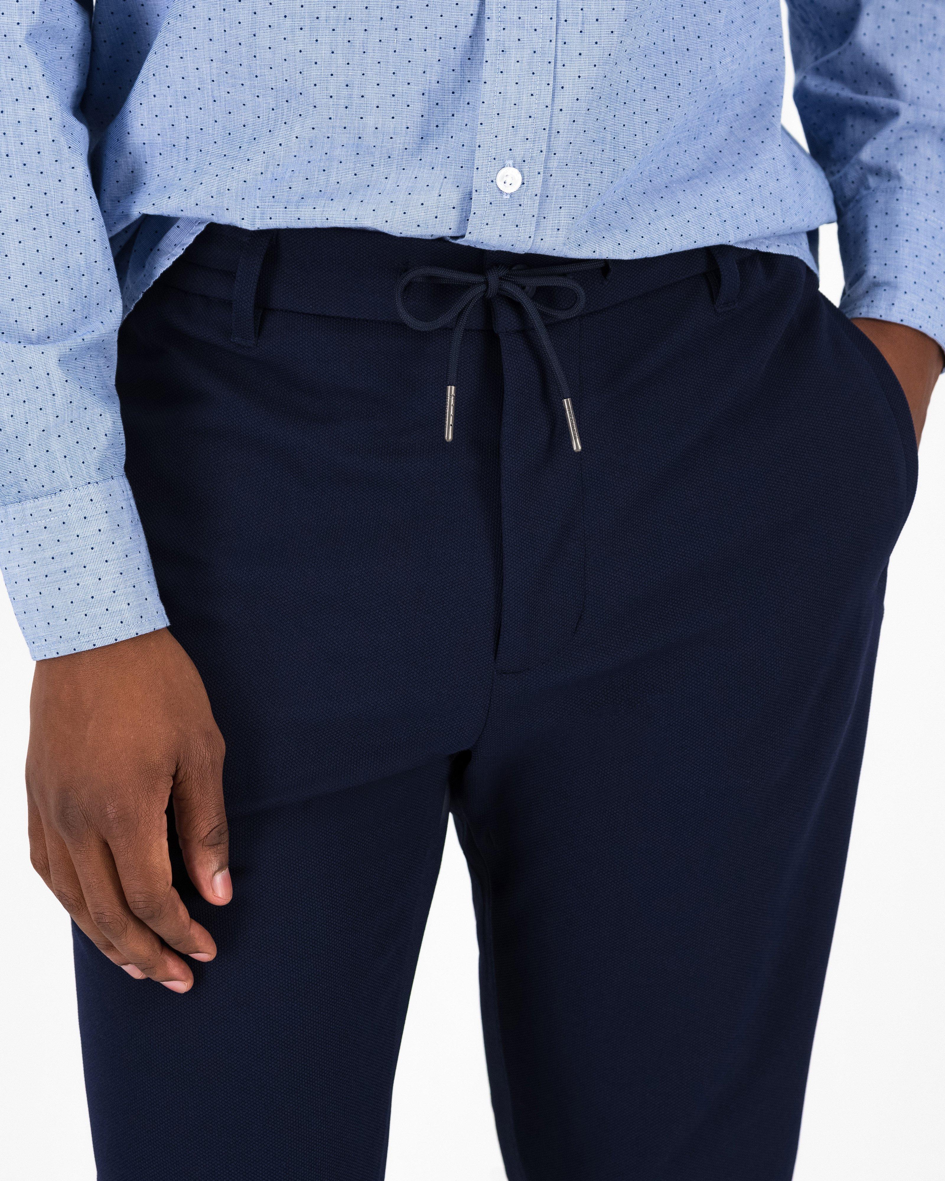 Men’s Chester Slim Fit Knit Trousers  -  Navy