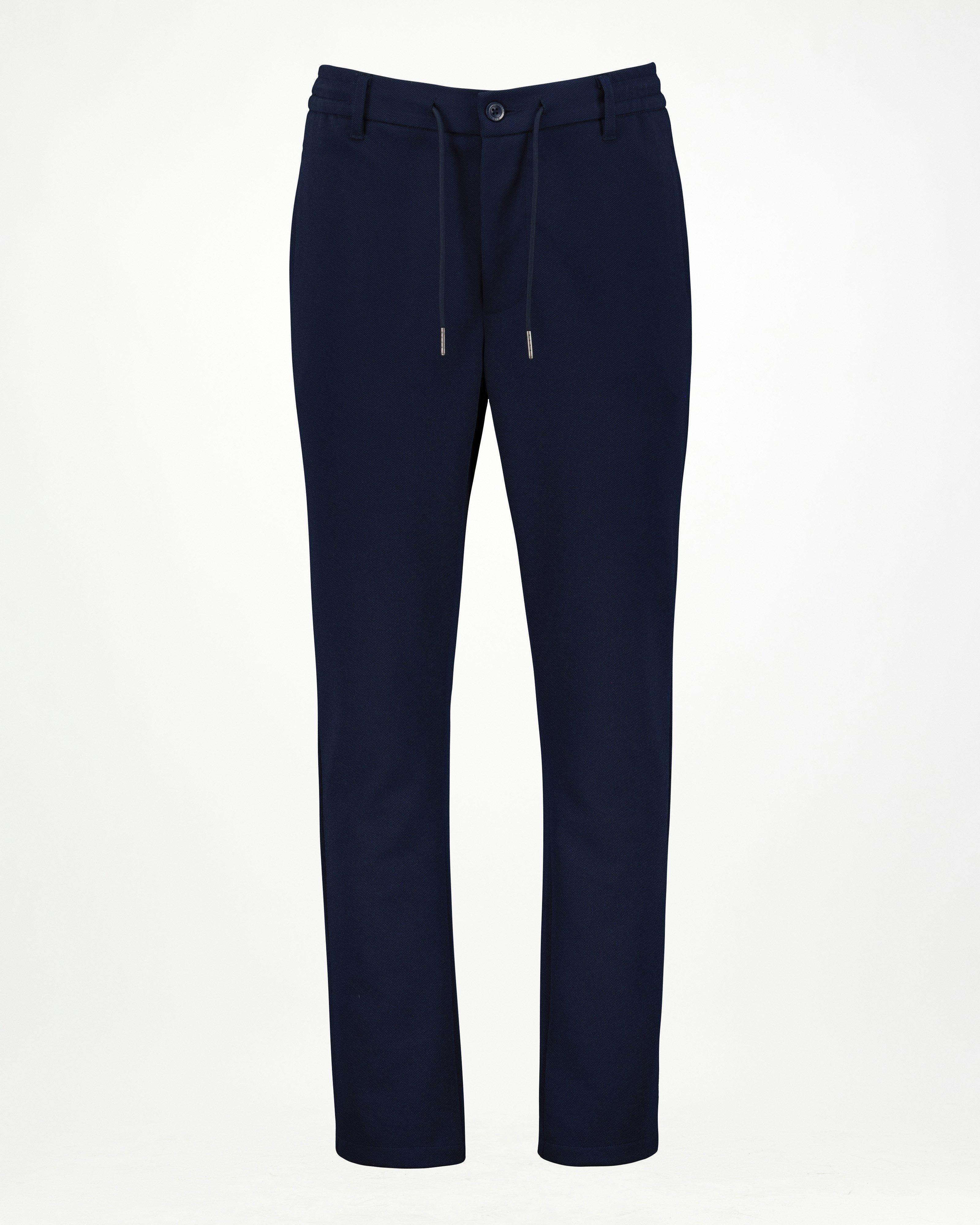 Men’s Chester Slim Fit Knit Trousers  -  Navy