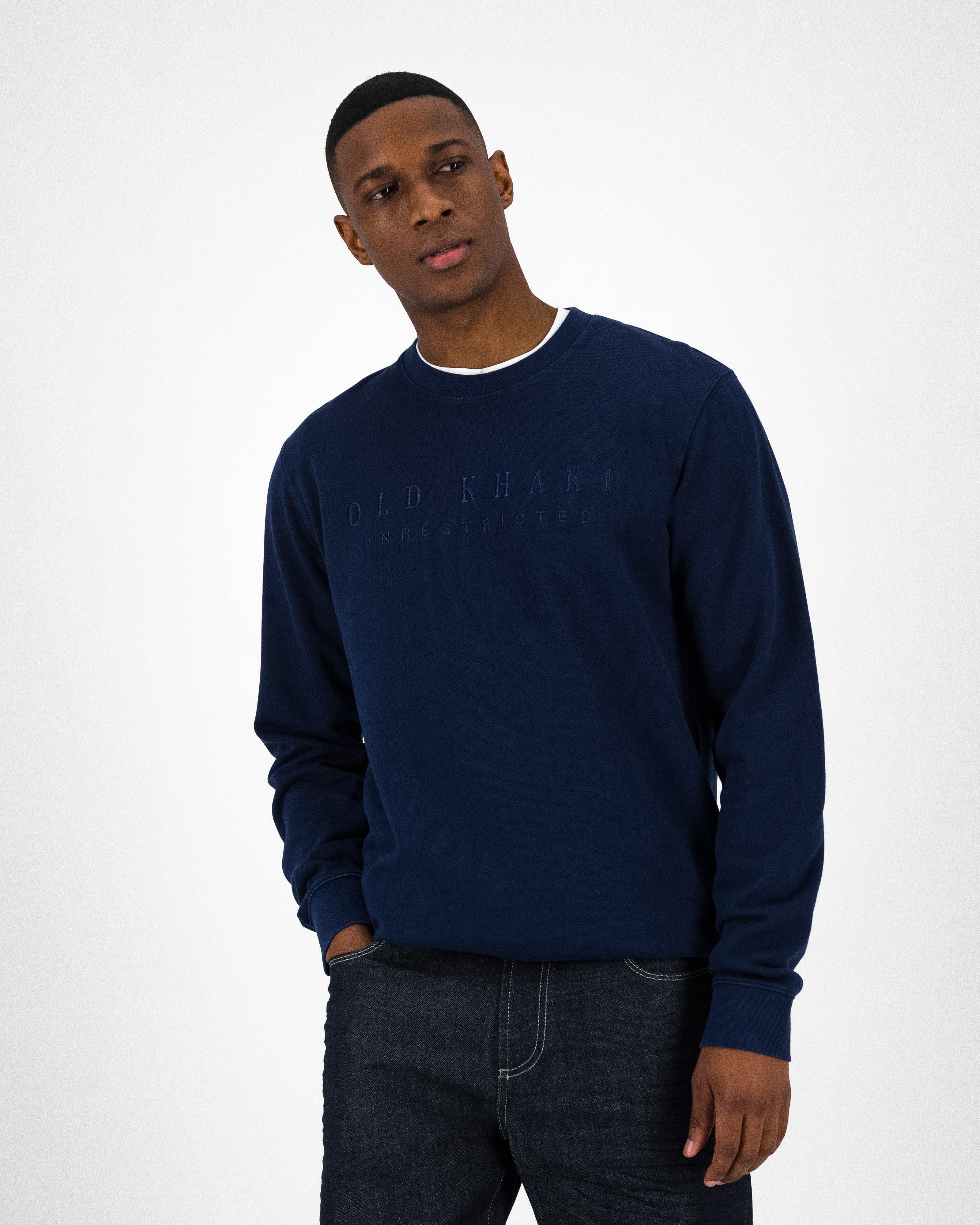 Old Khaki Men’s Bronx Crew Sweat Top  -  Navy