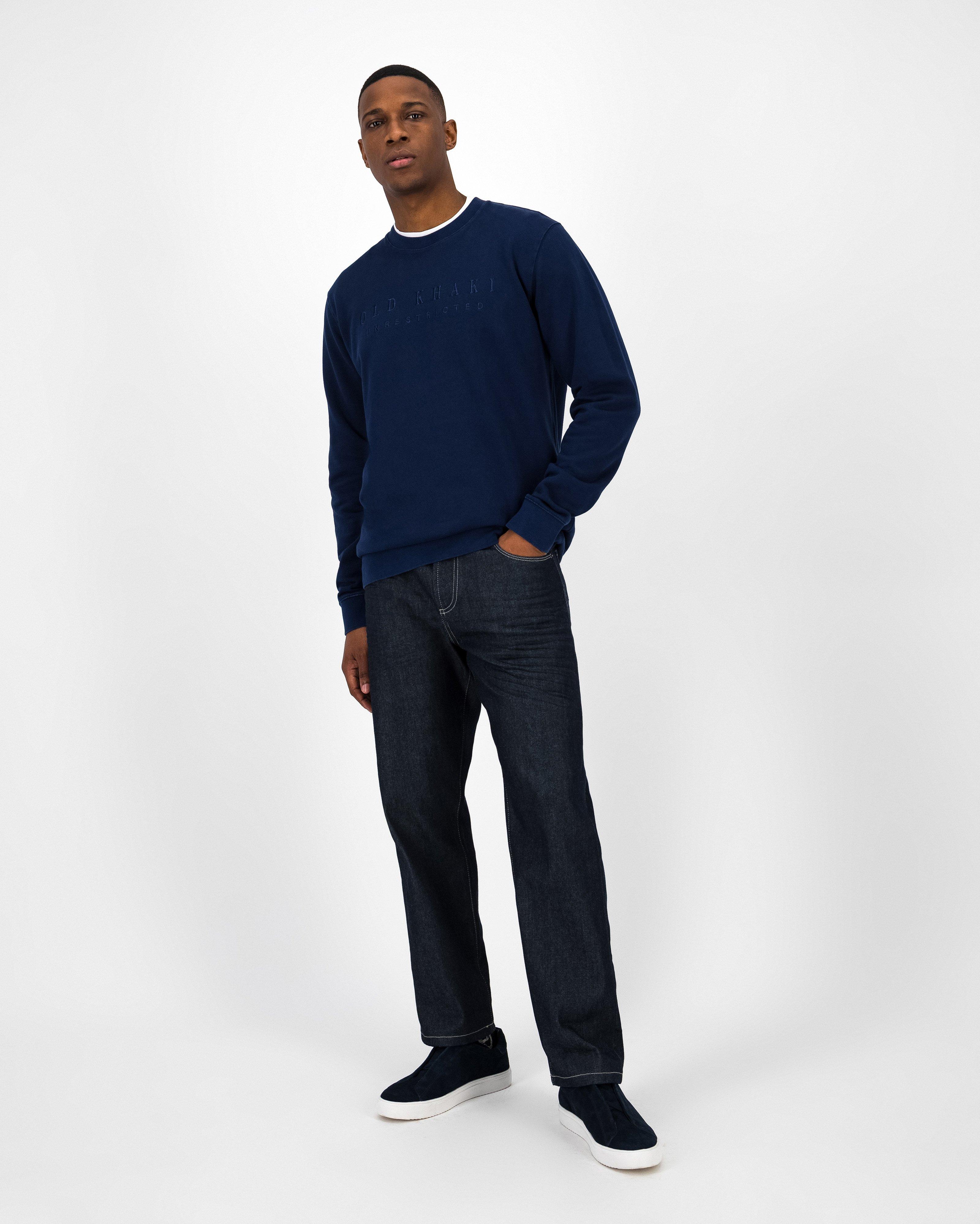 Old Khaki Men’s Bronx Crew Sweat Top  -  Navy