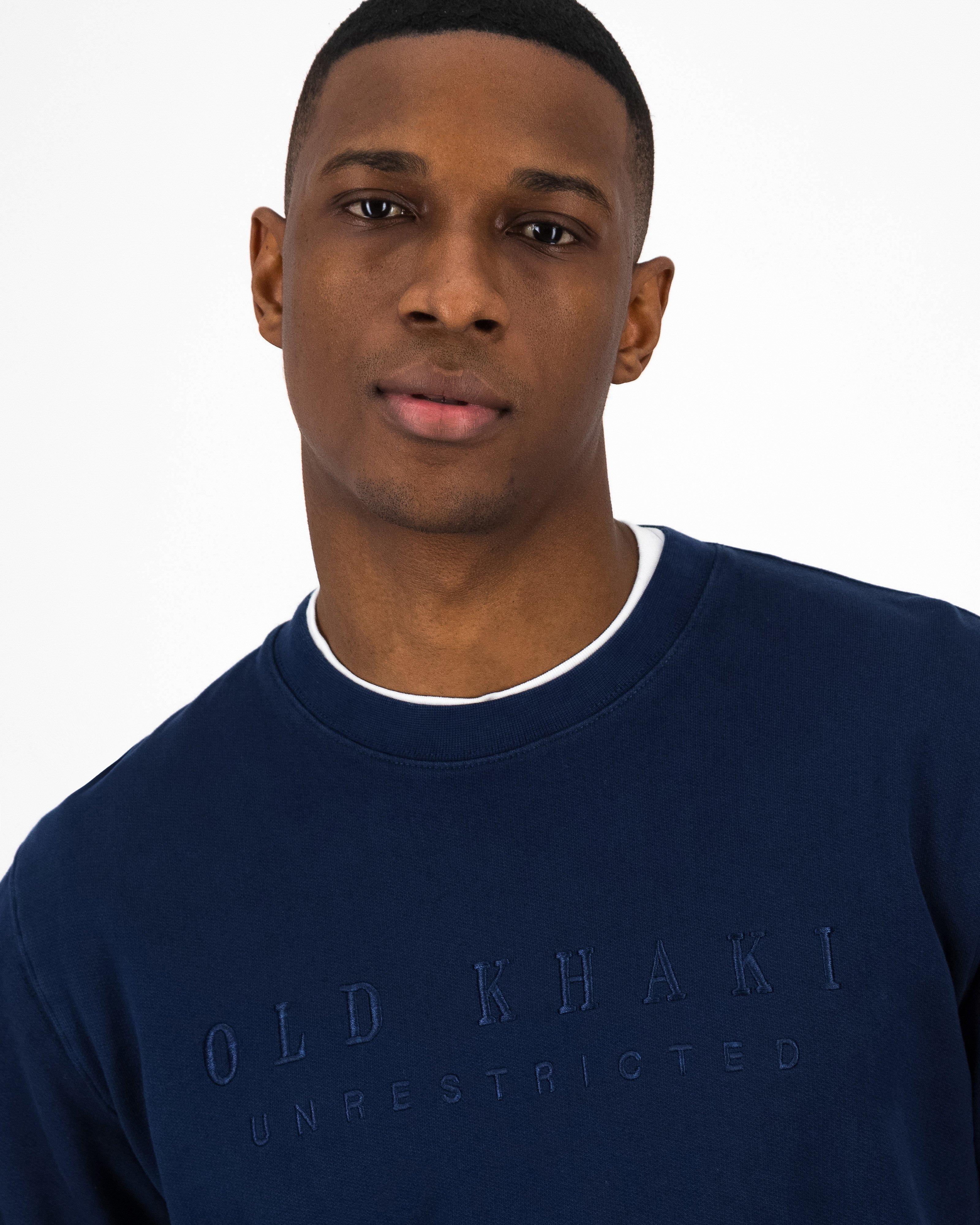 Old Khaki Men’s Bronx Crew Sweat Top  -  Navy