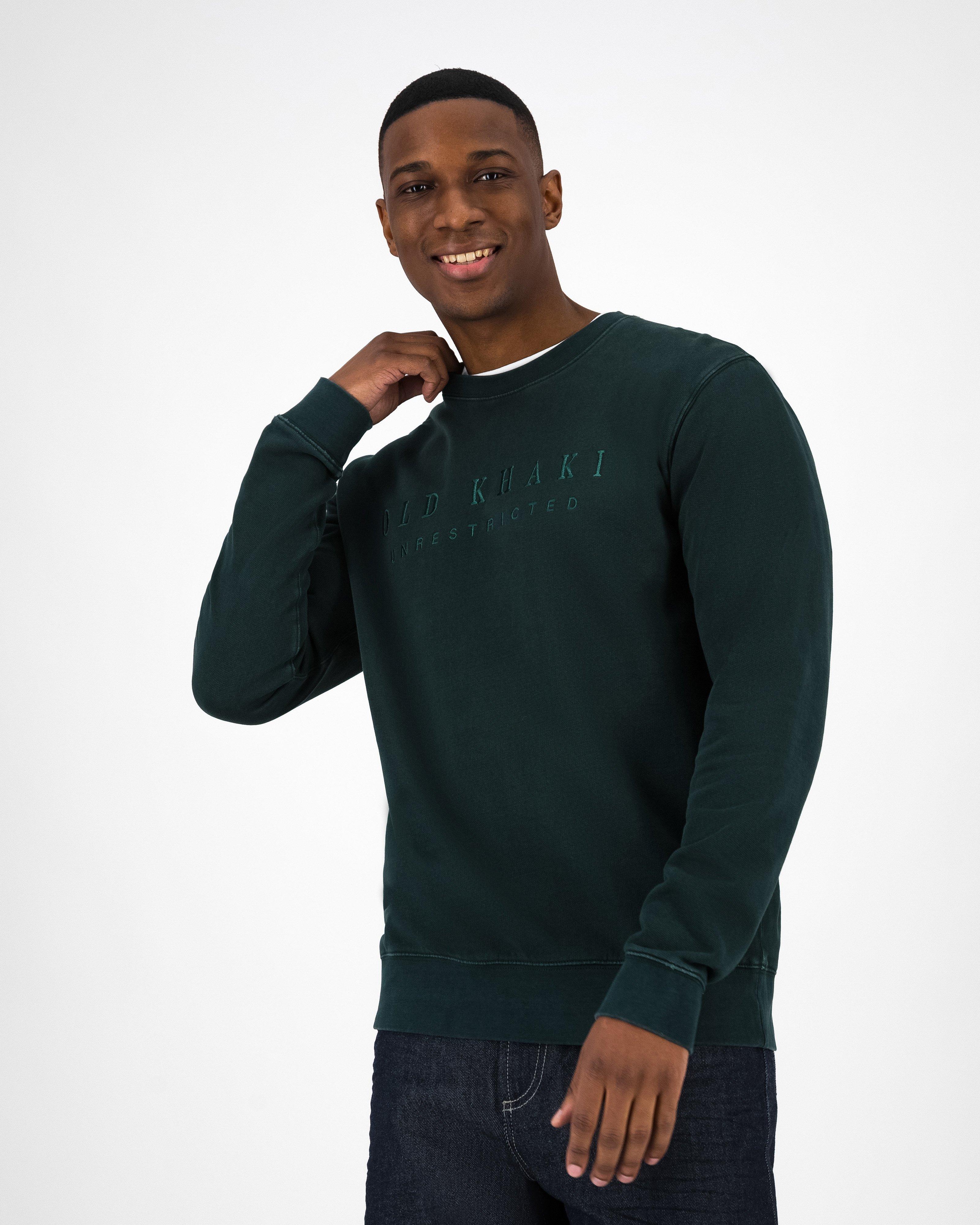 Old Khaki Men’s Bronx Crew Sweat Top  -  Dark Green