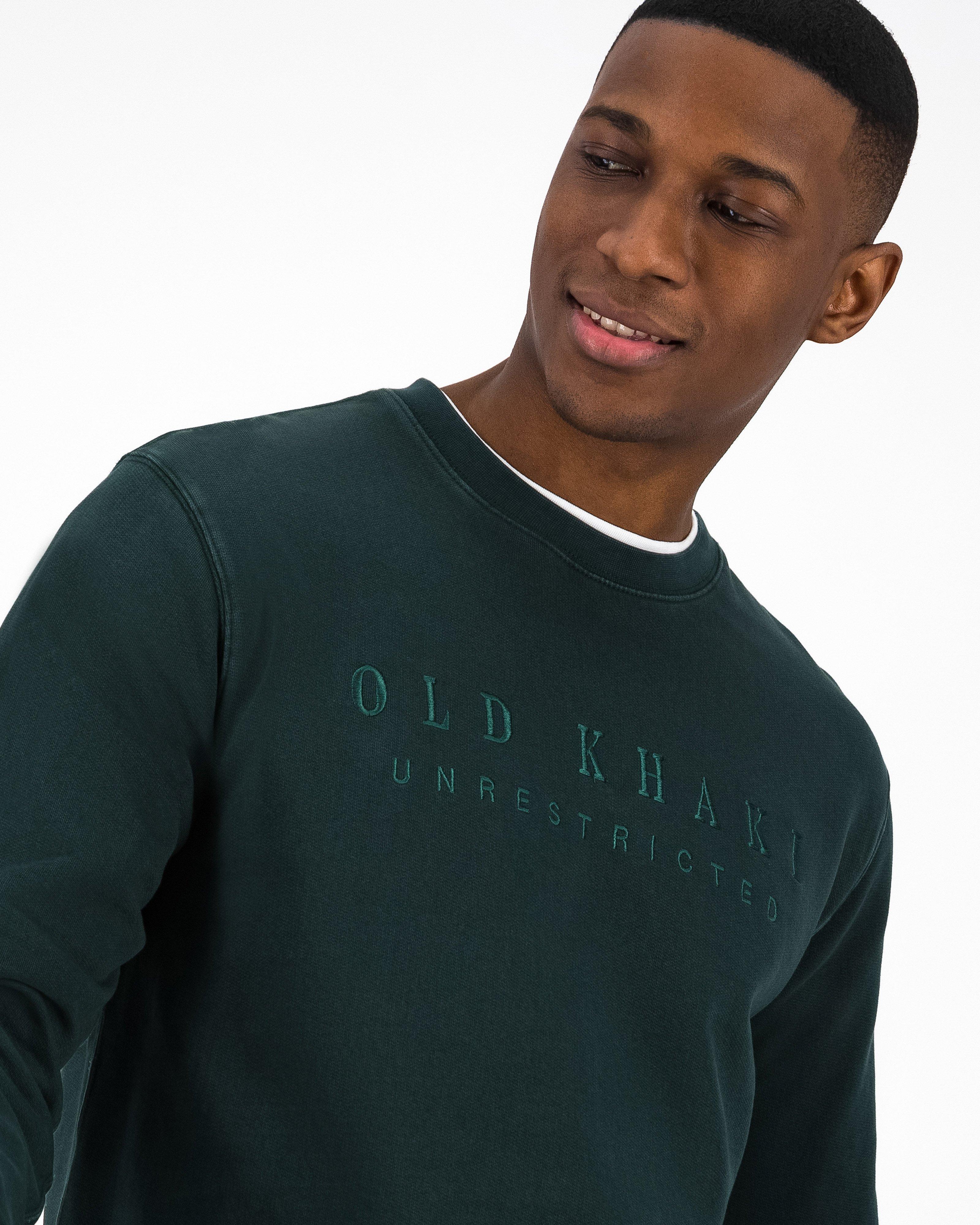 Old Khaki Men’s Bronx Crew Sweat Top  -  Dark Green