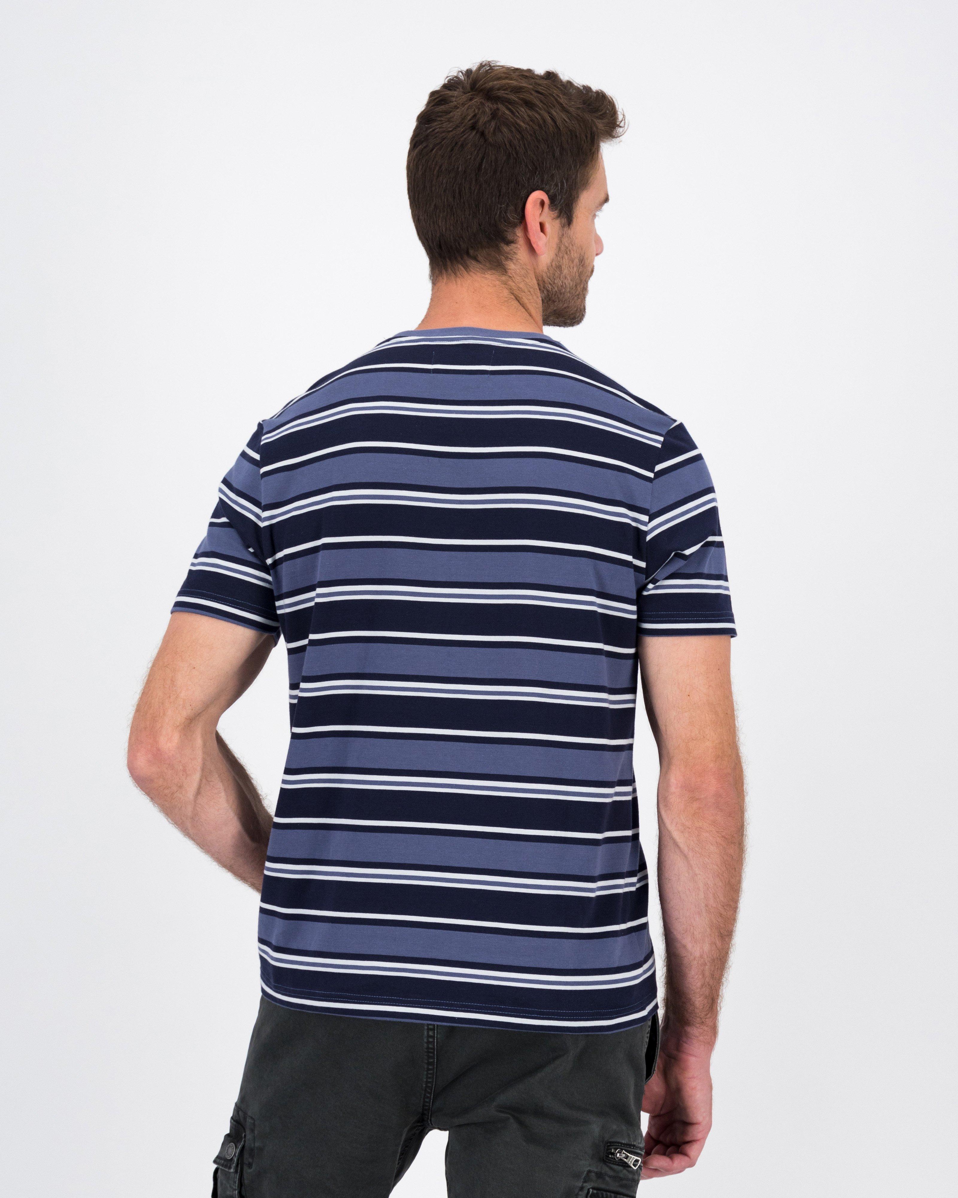 K-Way Elements Men’s Stripe T-shirt  -  Blue