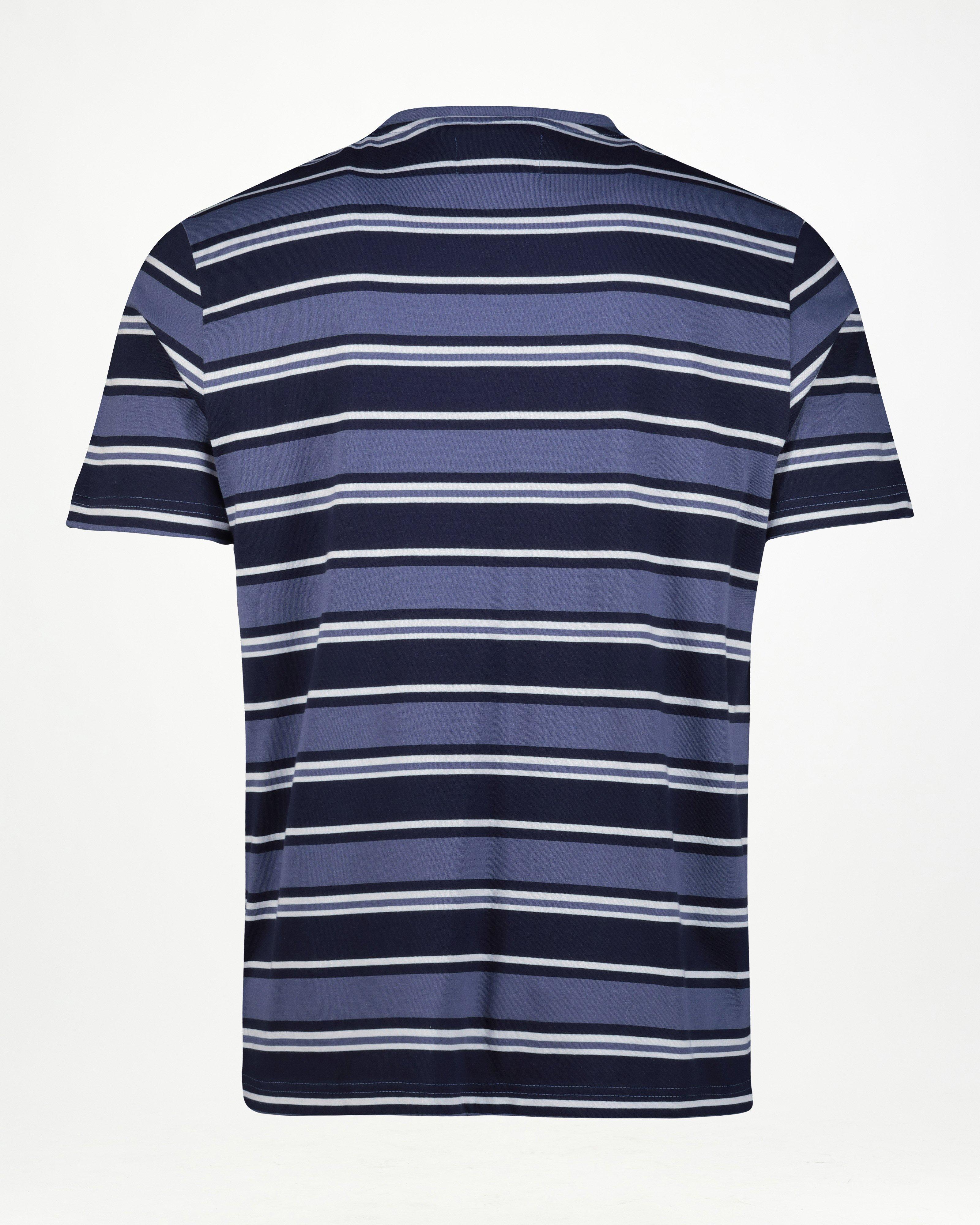 K-Way Elements Men’s Stripe T-shirt  -  Blue