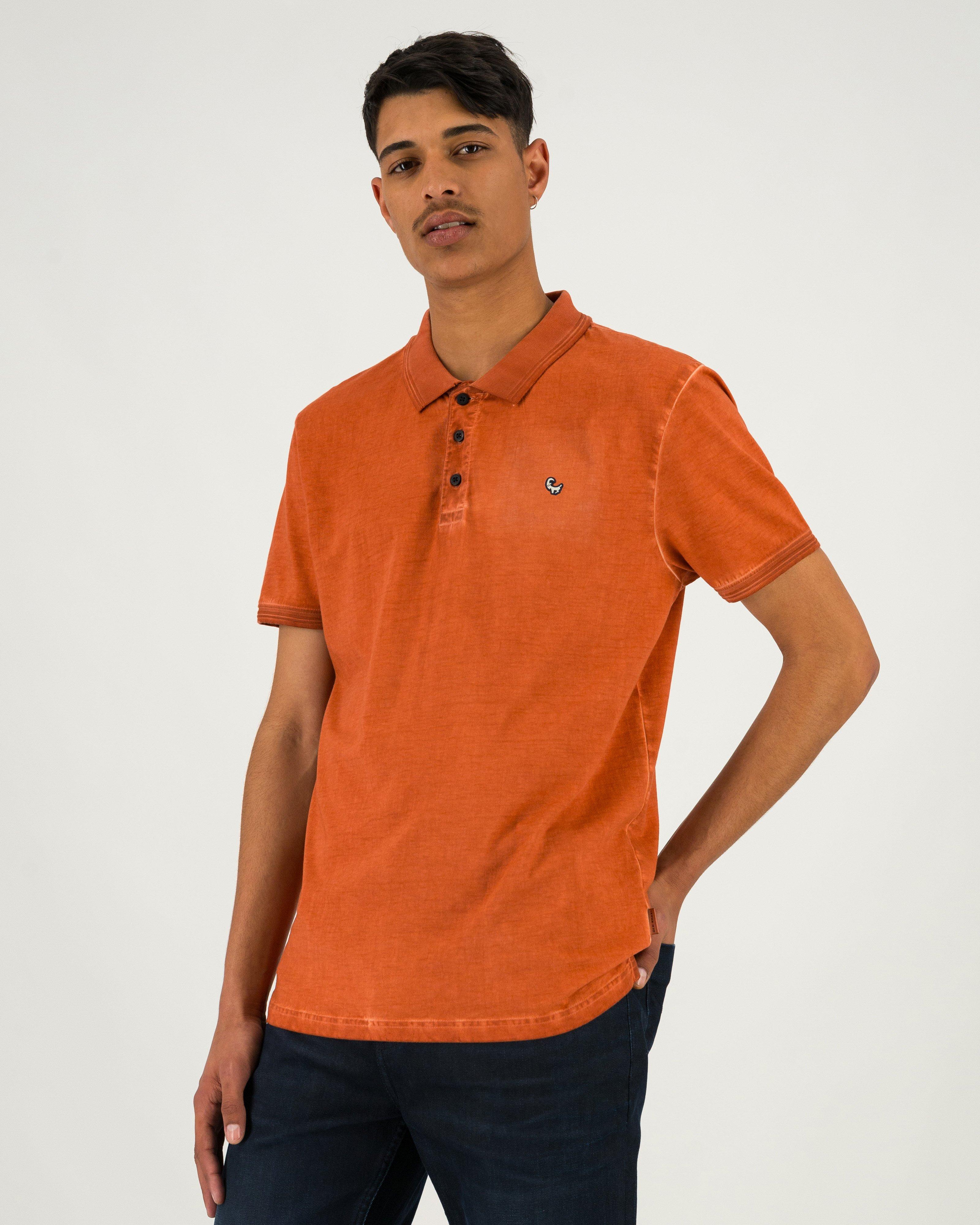 Men’s Will Pigment Dyed Golfer -  Orange