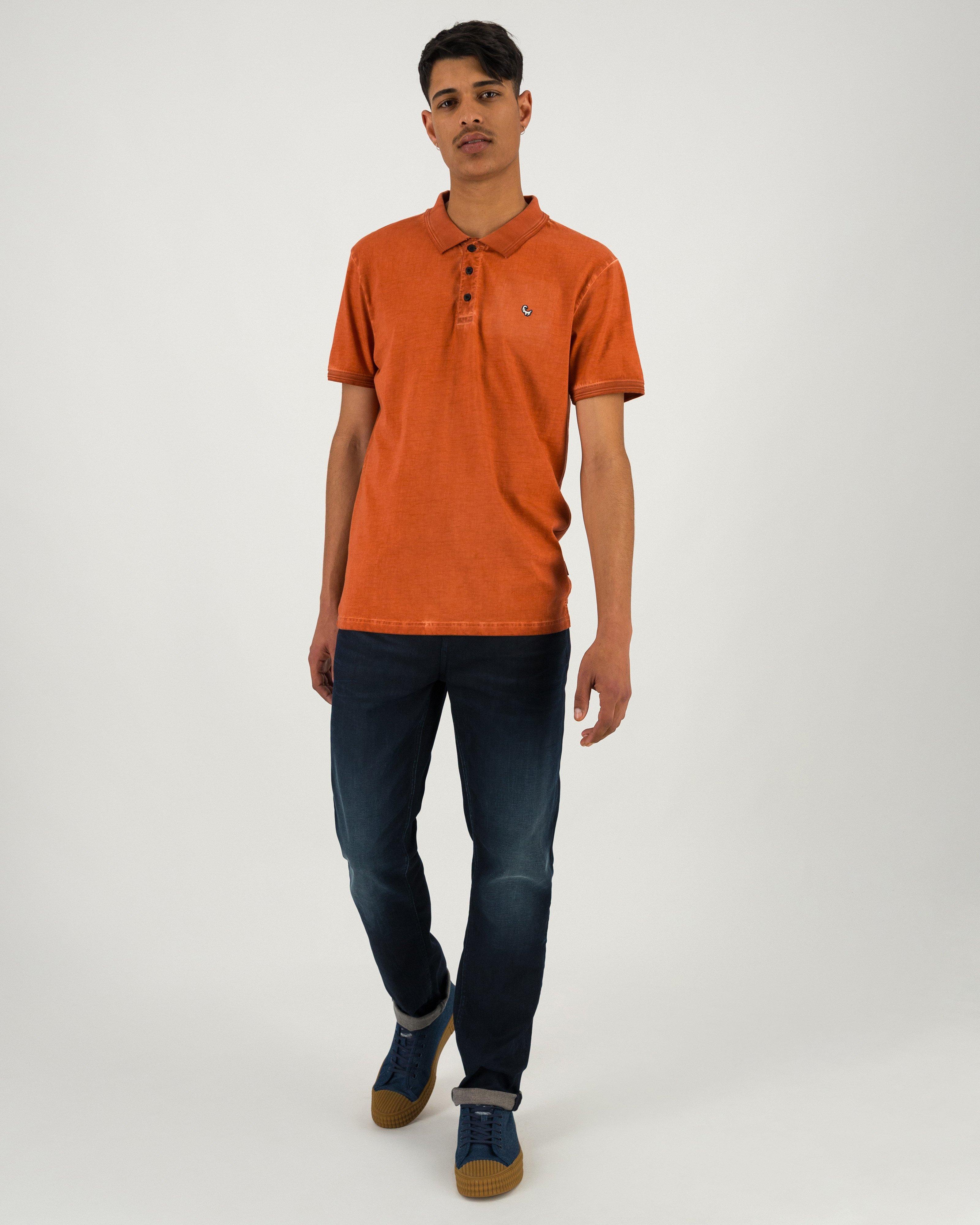 Men’s Will Pigment Dyed Golfer -  Orange