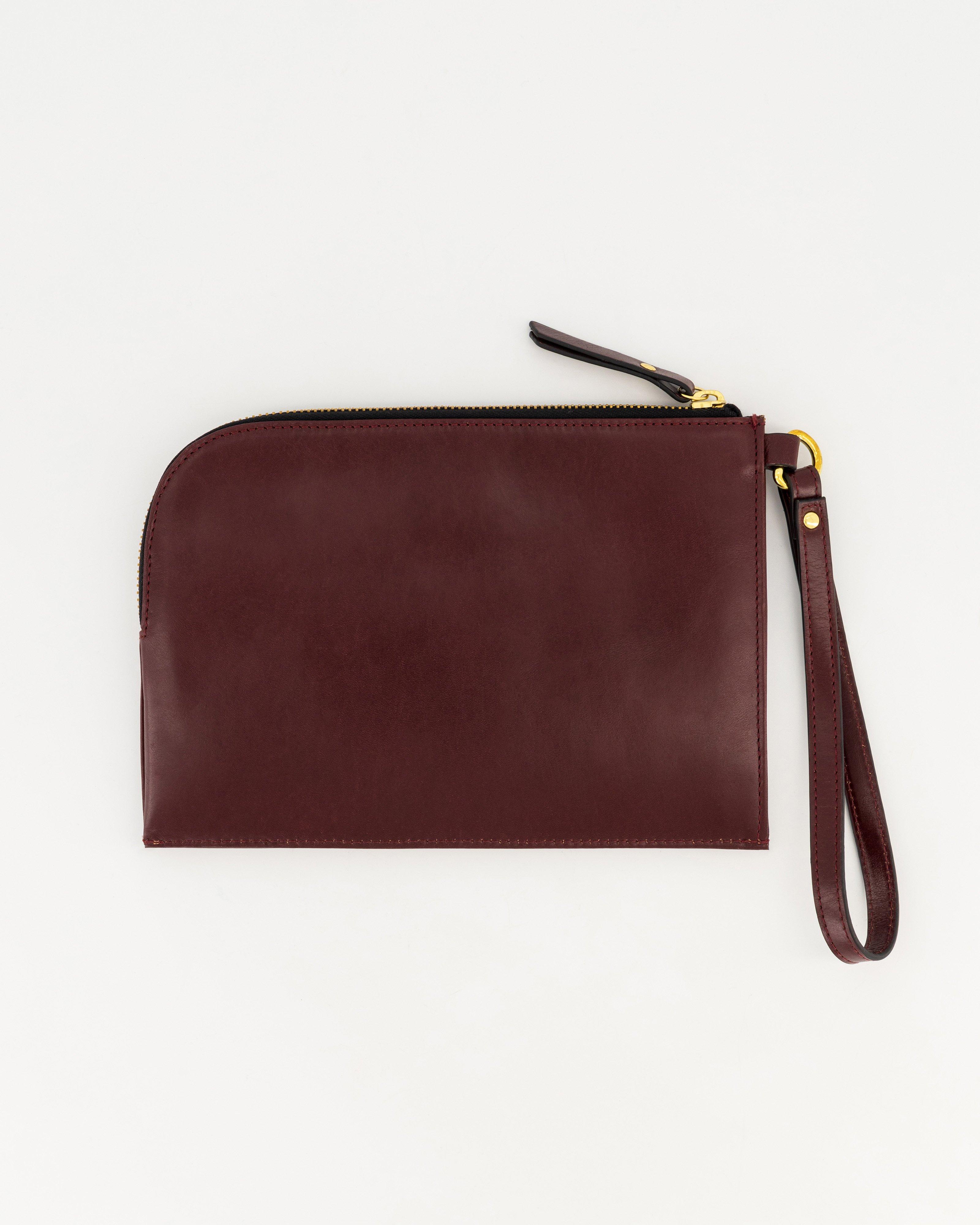 Bea Patent Leather Pouch -  Oxblood