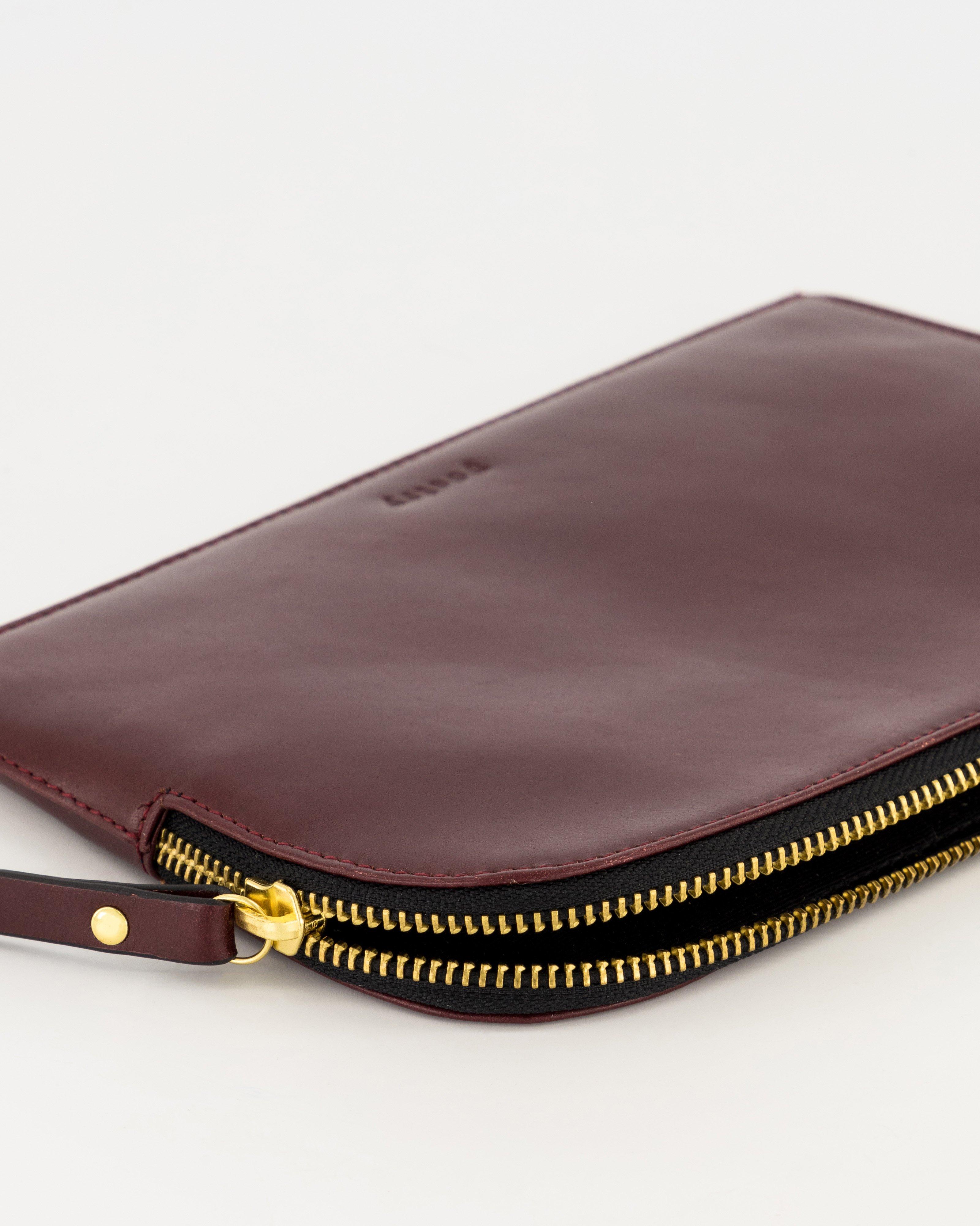 Bea Patent Leather Pouch -  Oxblood