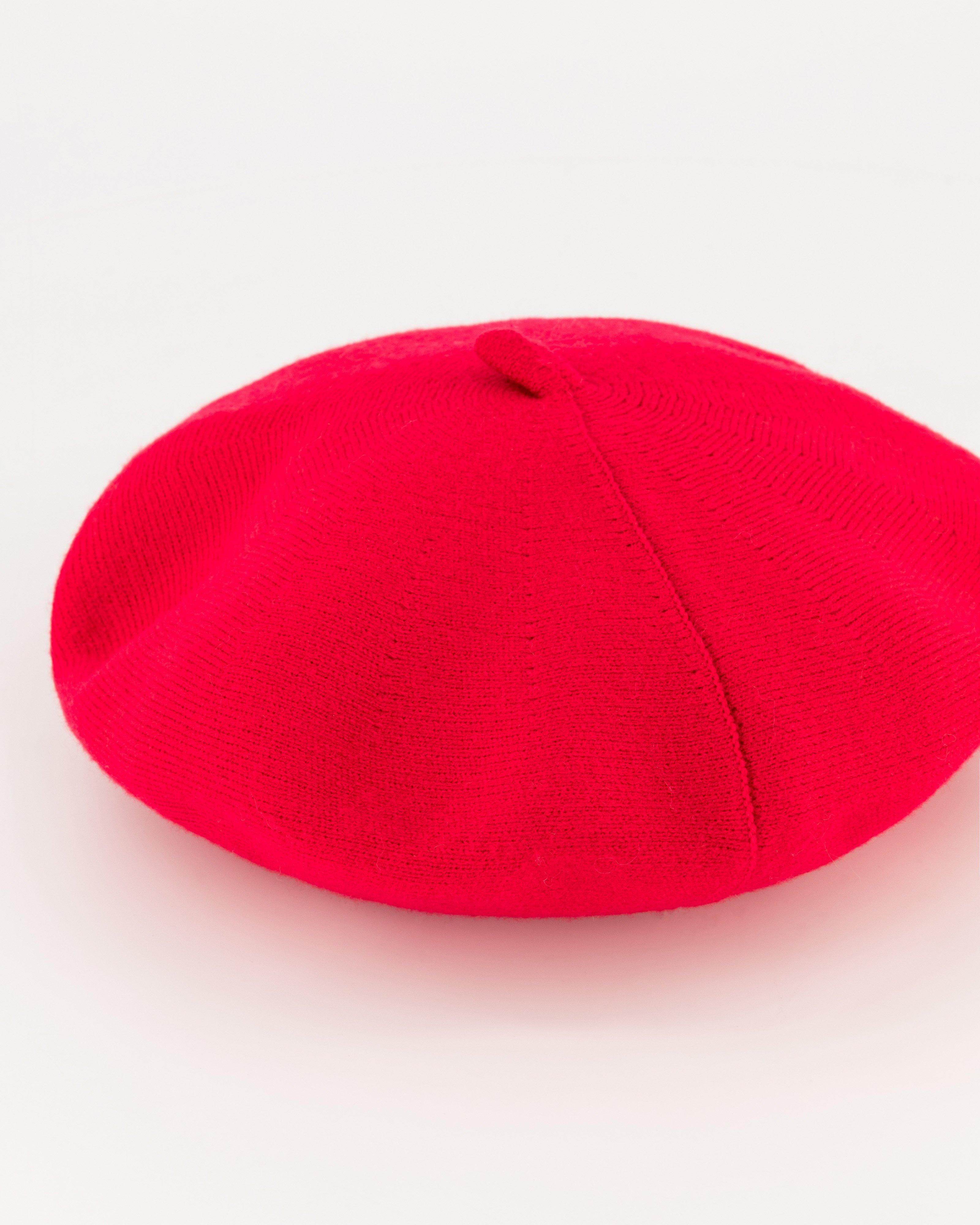 Mandy Knitted Beret -  Red