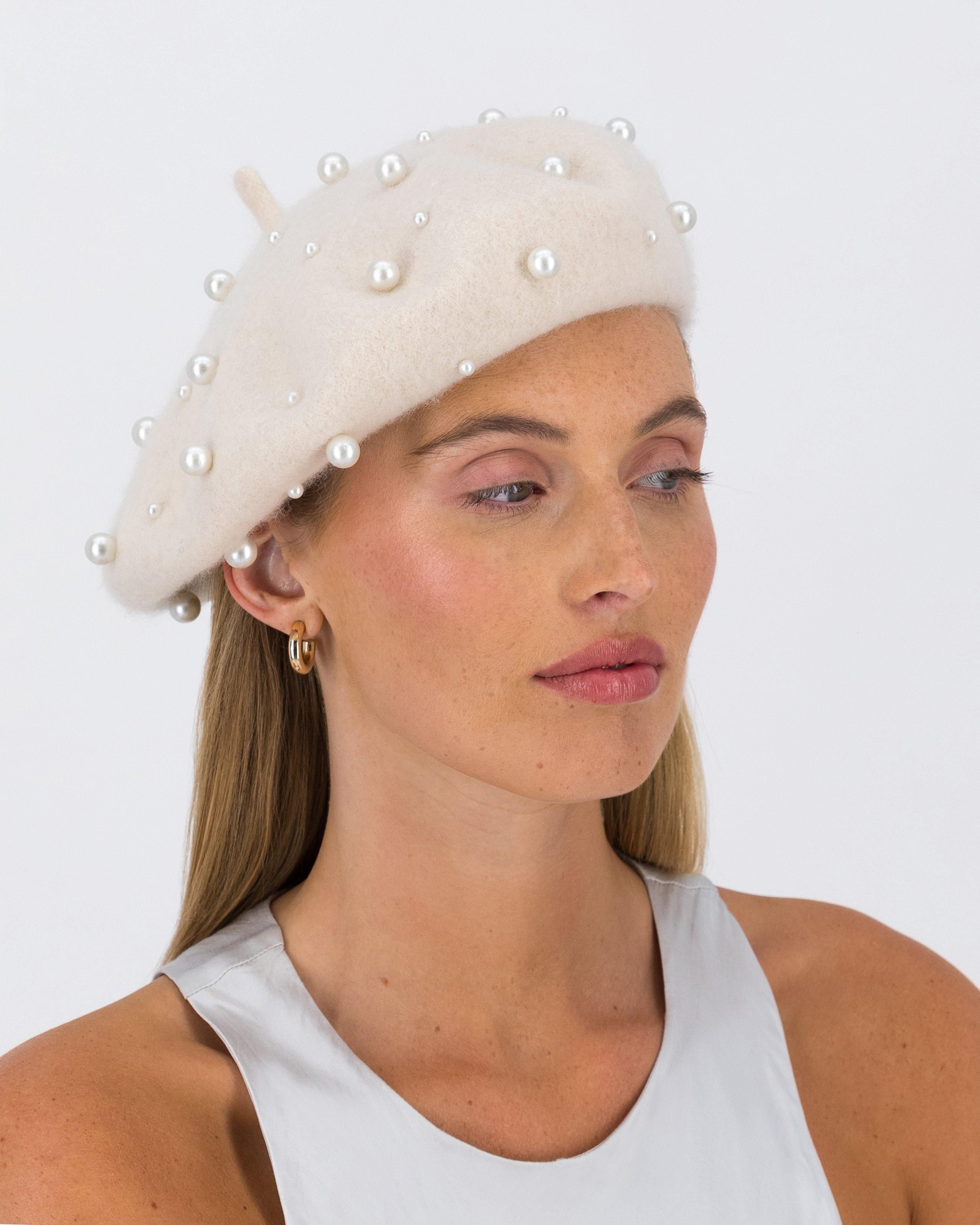 Tinsley Pearl Encrusted Beret - Poetry Clothing Store