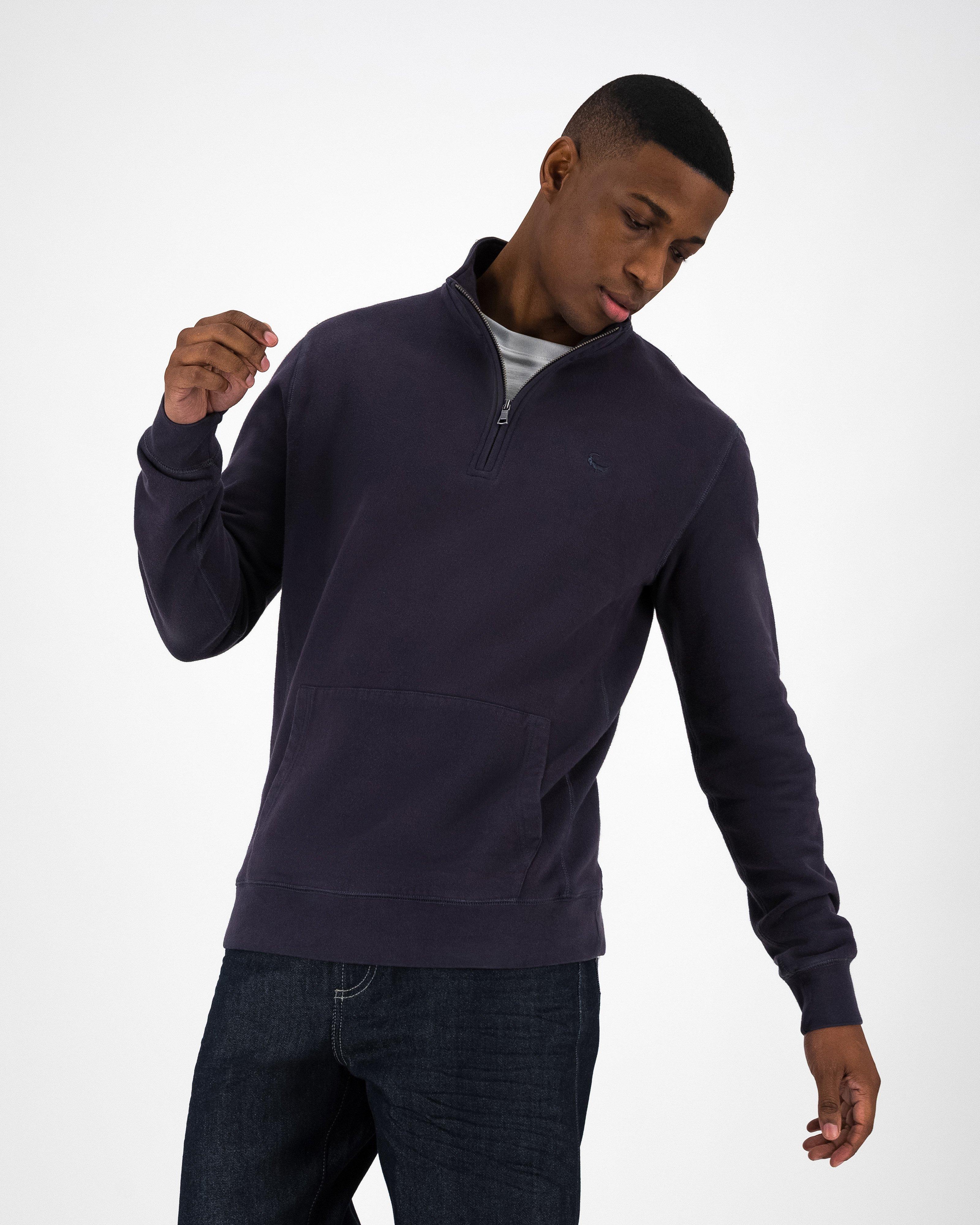 Men’s Mike Quarter Zip Sweat  -  Charcoal