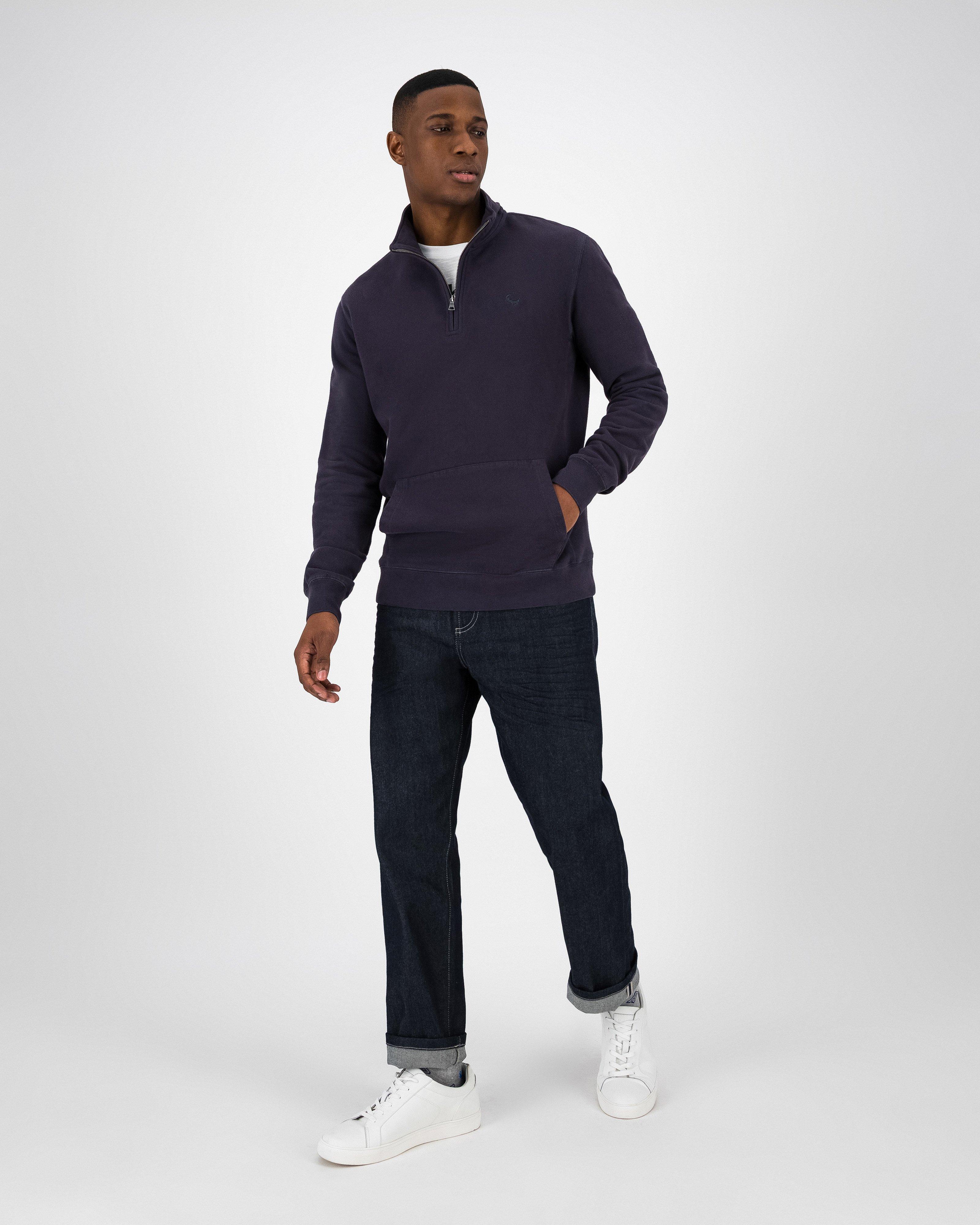 Men’s Mike Quarter Zip Sweat  -  Charcoal