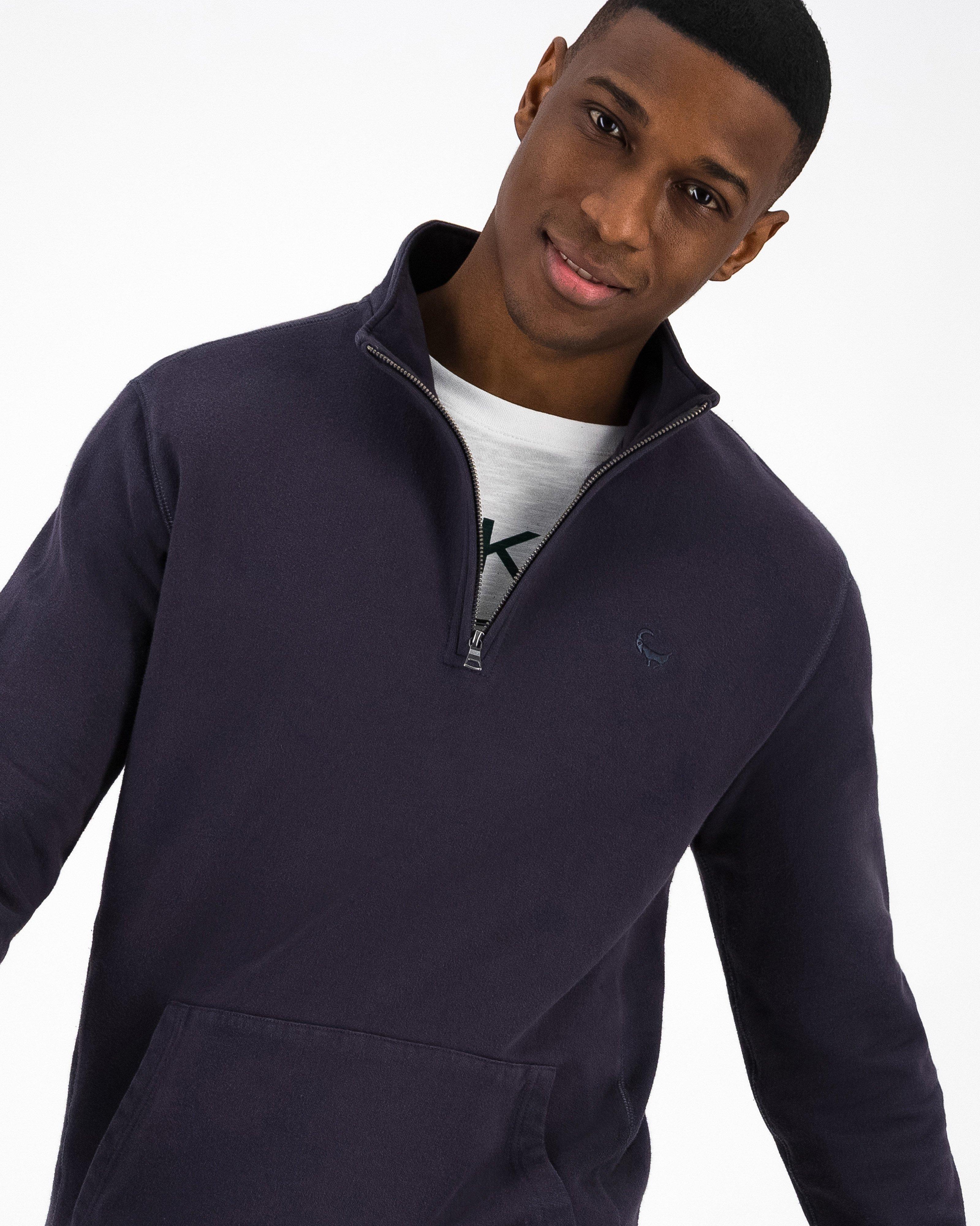 Men’s Mike Quarter Zip Sweat  -  Charcoal