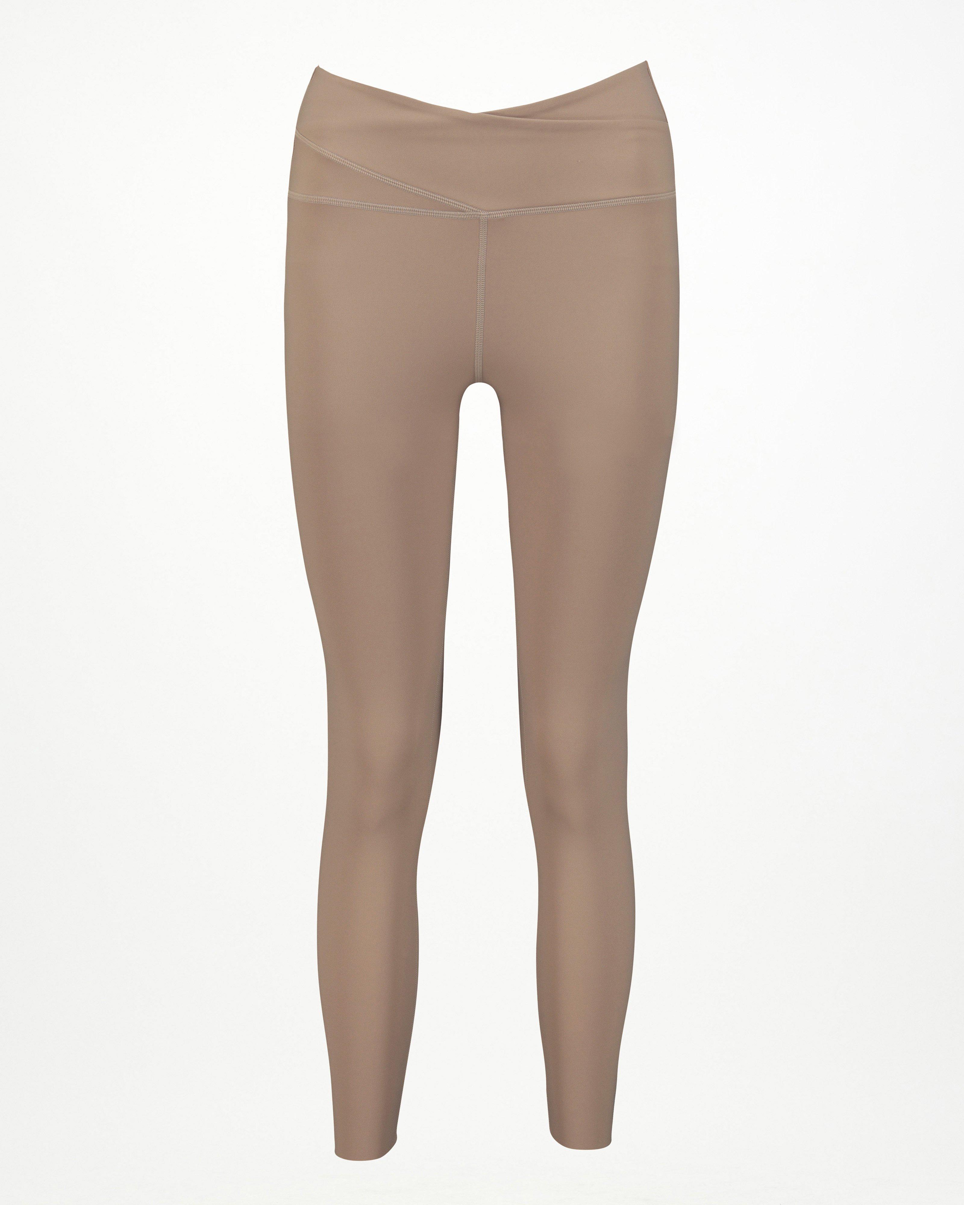 Selina Crossover Leggings -  Light Khaki