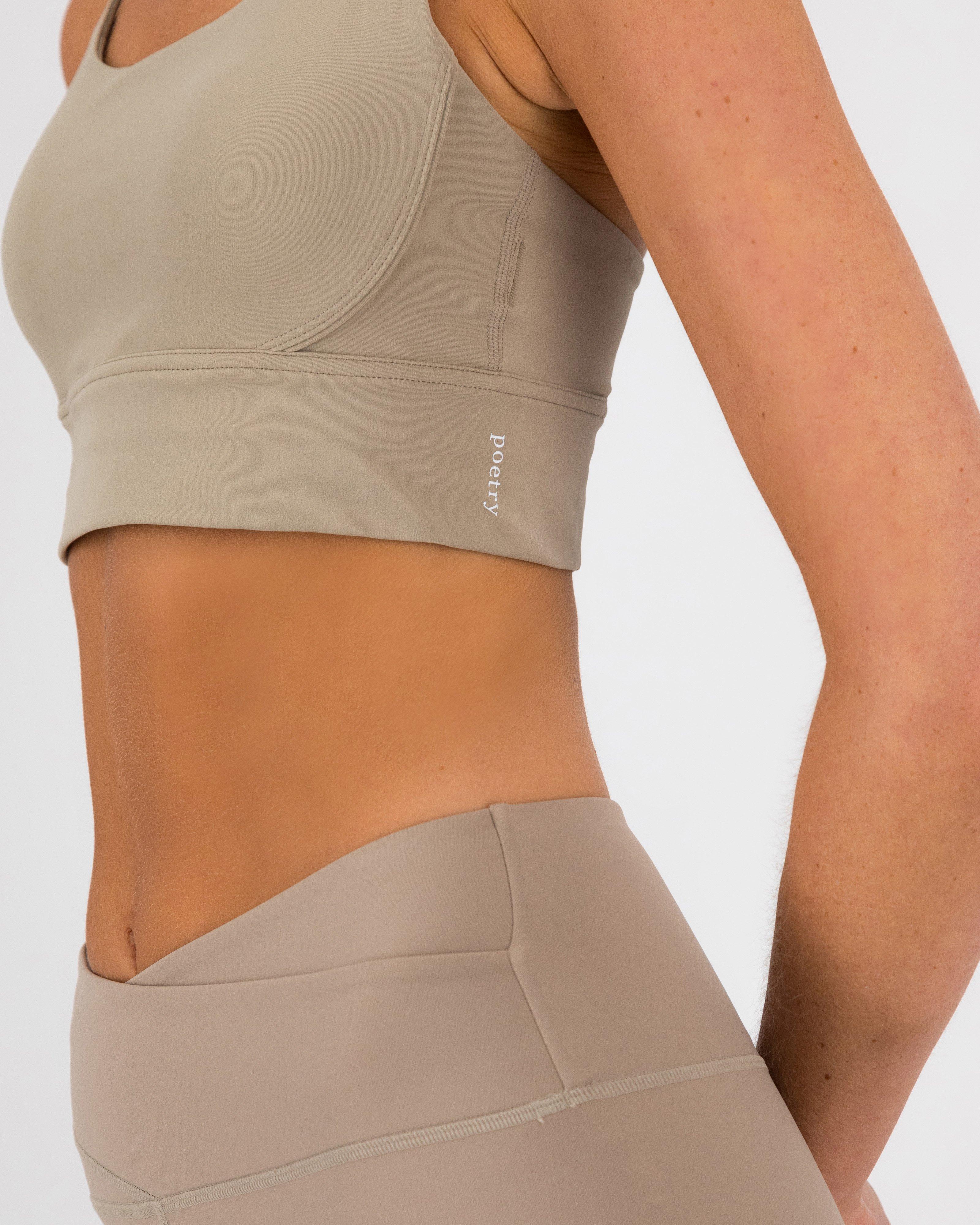 Shanti Crop Bra Top -  Light Khaki