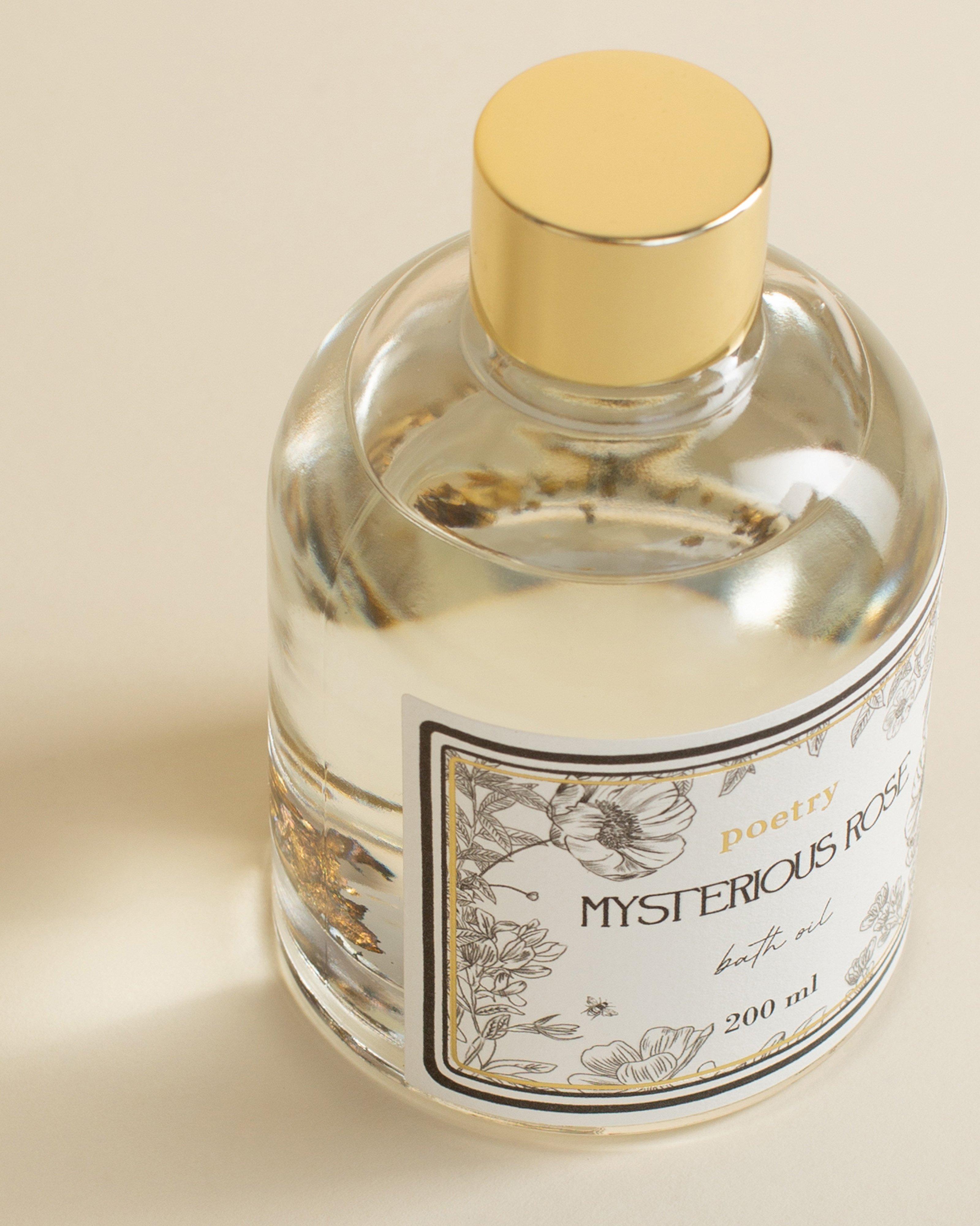 Mysterious Rose Body Bath Oil with Gold Flakes -  No Colour