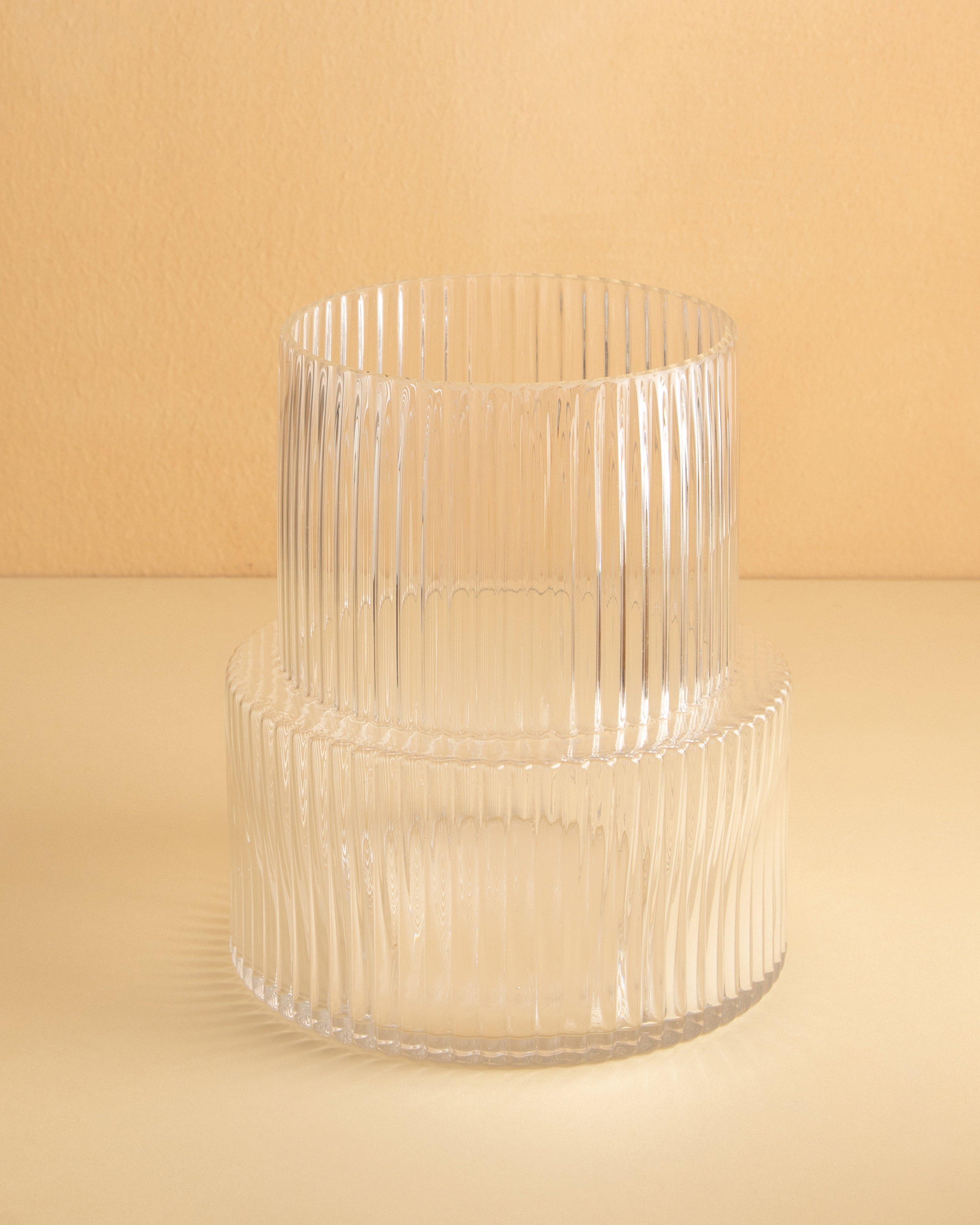 Athena Medium Ribbed Vase -  No Colour