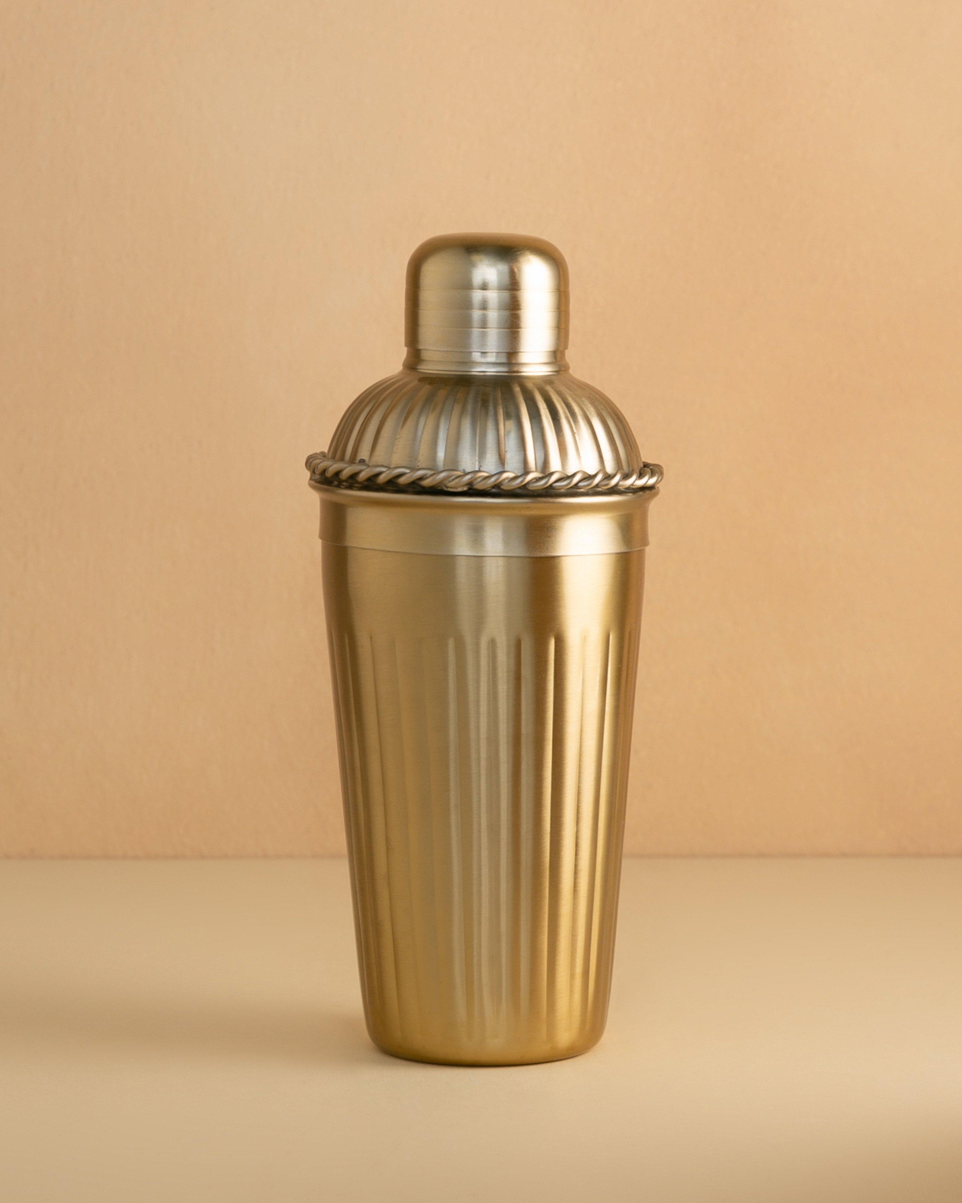 Gold Twist Cocktail Shaker -  Gold
