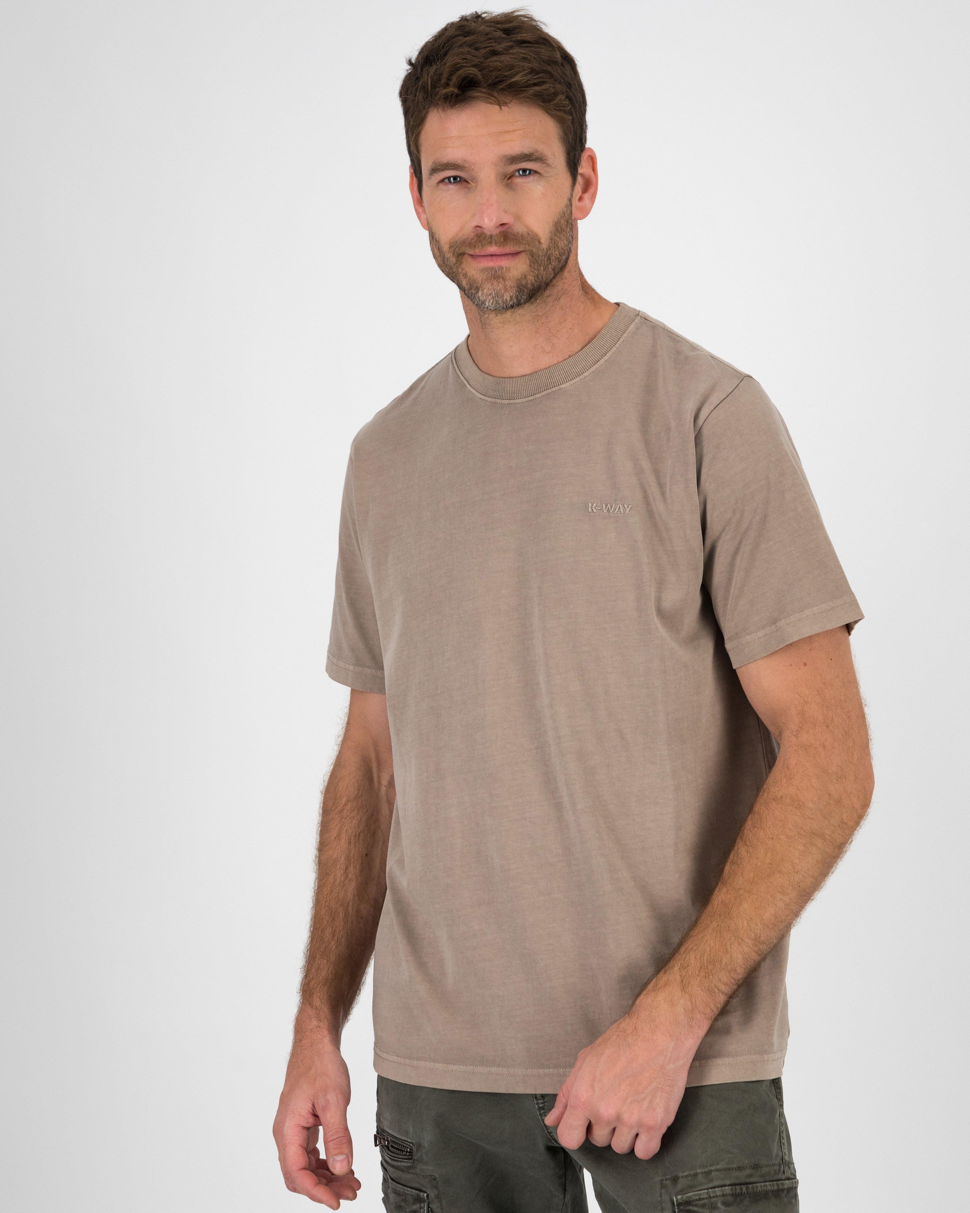 K-Way Elements Men’s Washed Workwear T-shirt -  Taupe