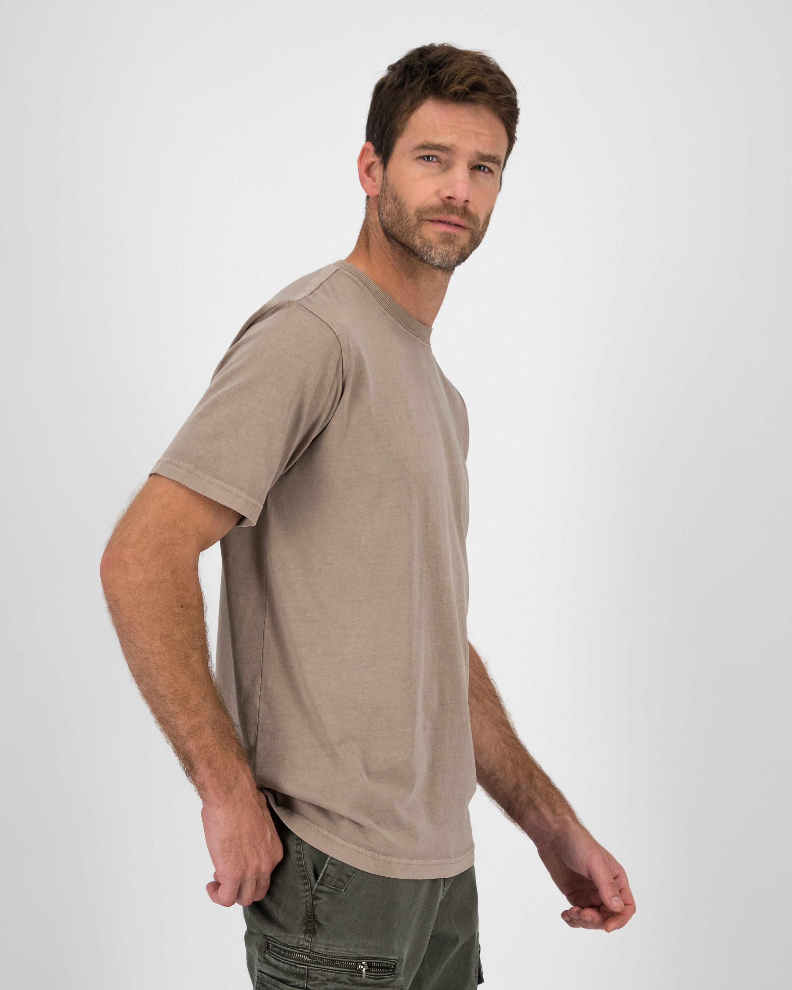 K-Way Elements Men’s Washed Workwear T-shirt -  Taupe