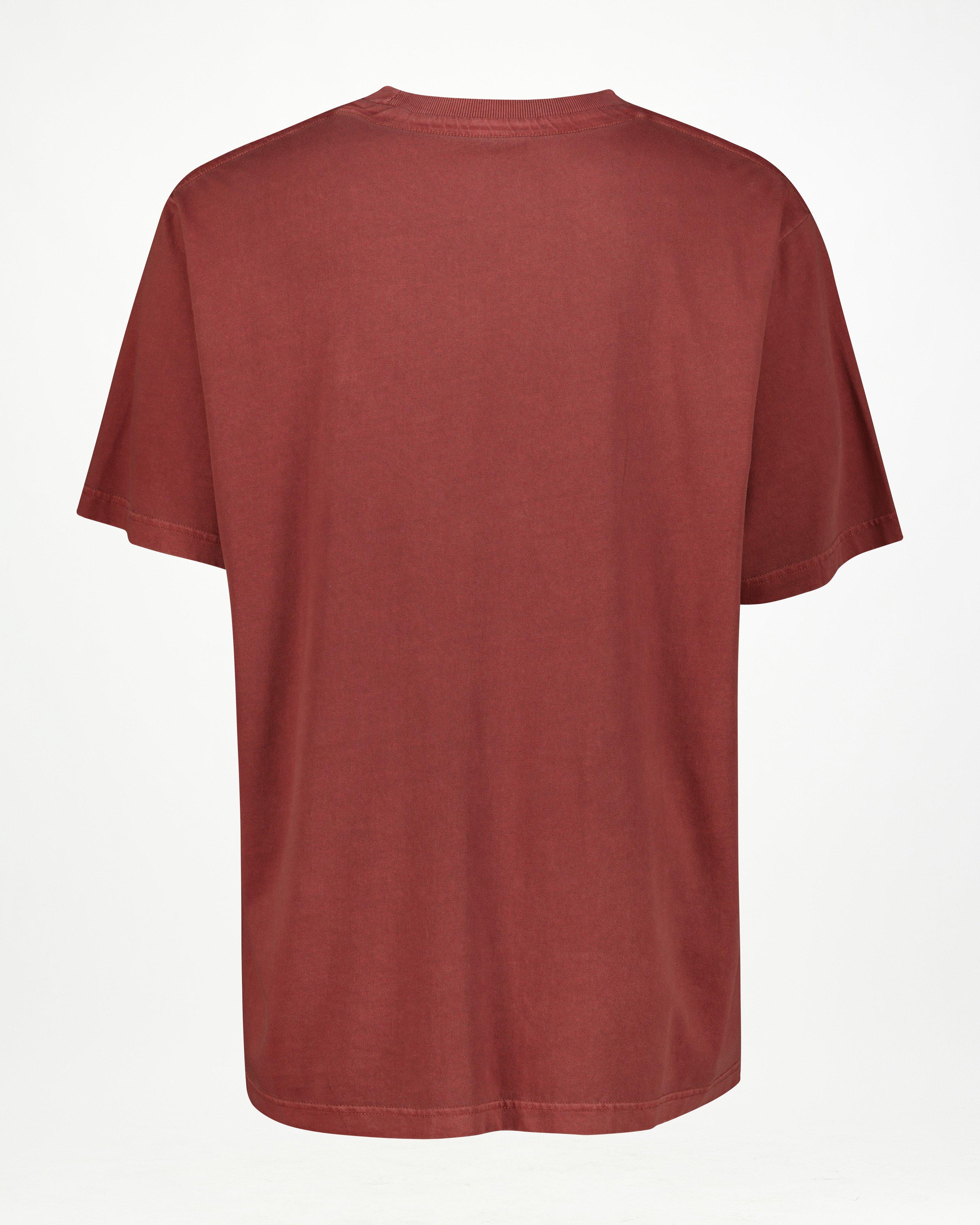 K-Way Elements Men’s Washed Workwear T-shirt -  Burgundy
