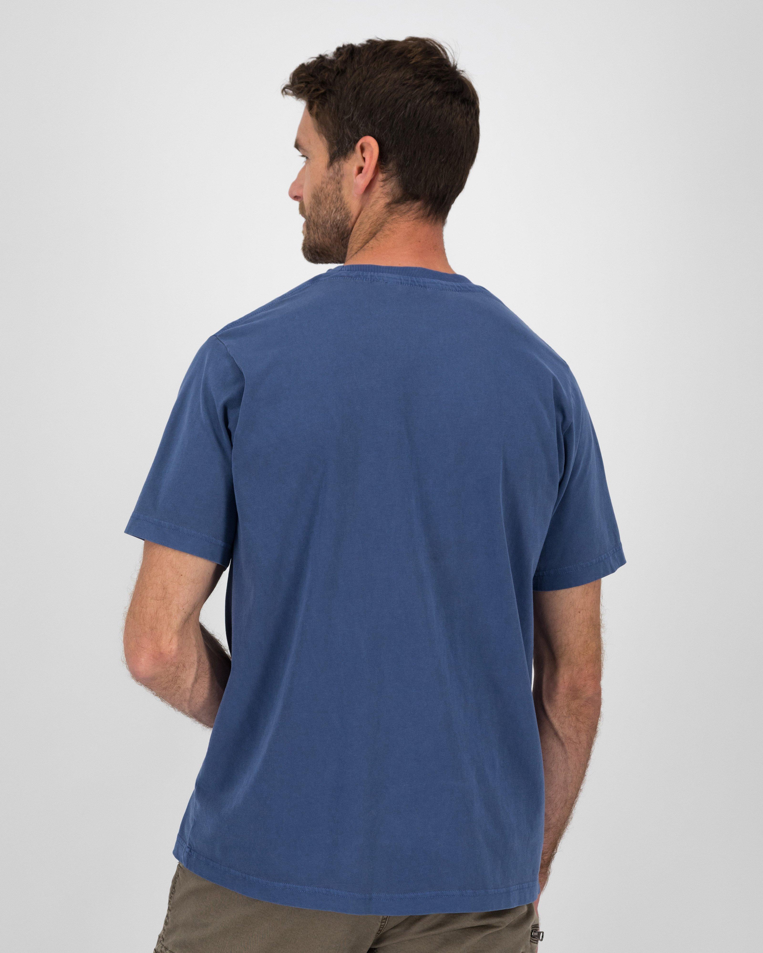 K-Way Elements Men’s Washed Workwear T-shirt -  Blue