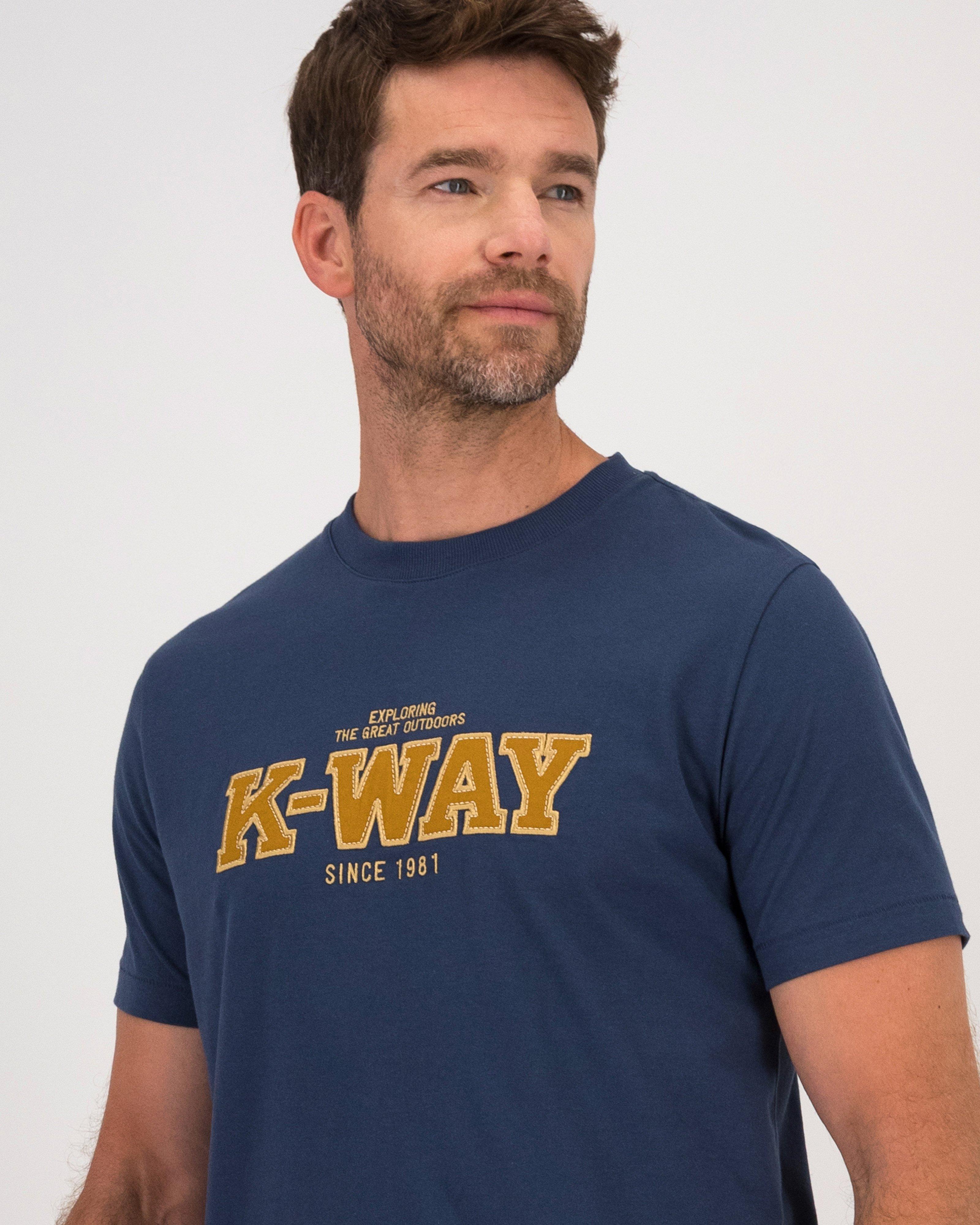 K-Way Elements Men’s Authentic Heritage T-shirt -  Mid Blue