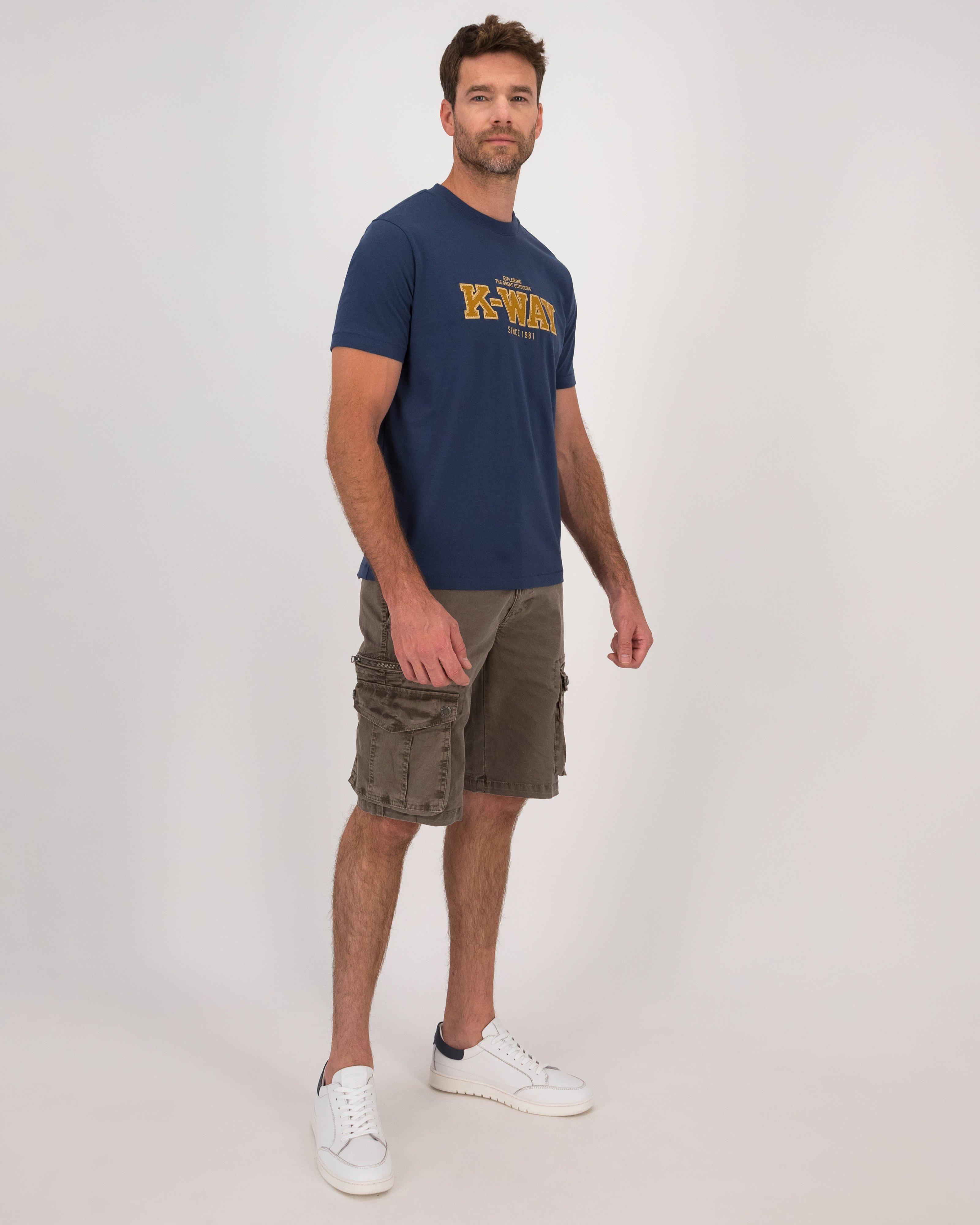 K-Way Elements Men’s Authentic Heritage T-shirt -  Mid Blue